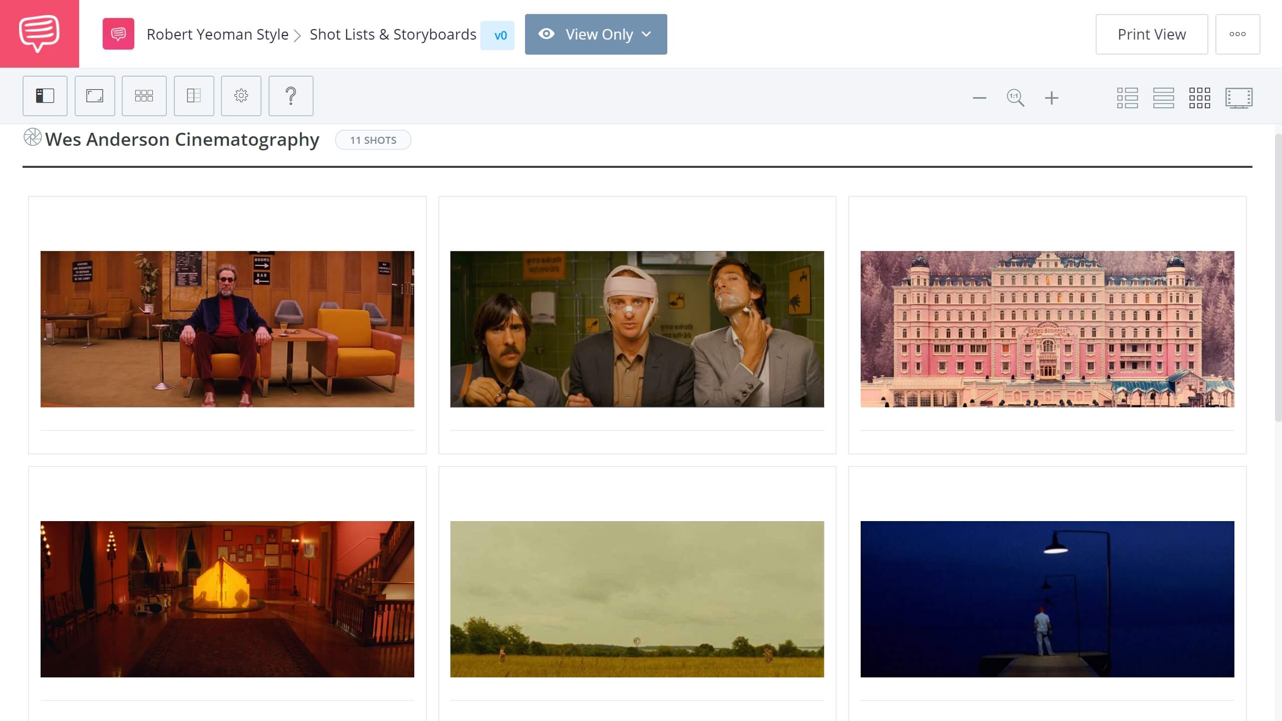 Robert Yeoman Style Wes Anderson Cinematography Storyboard StudioBinder Shot Listing Software
