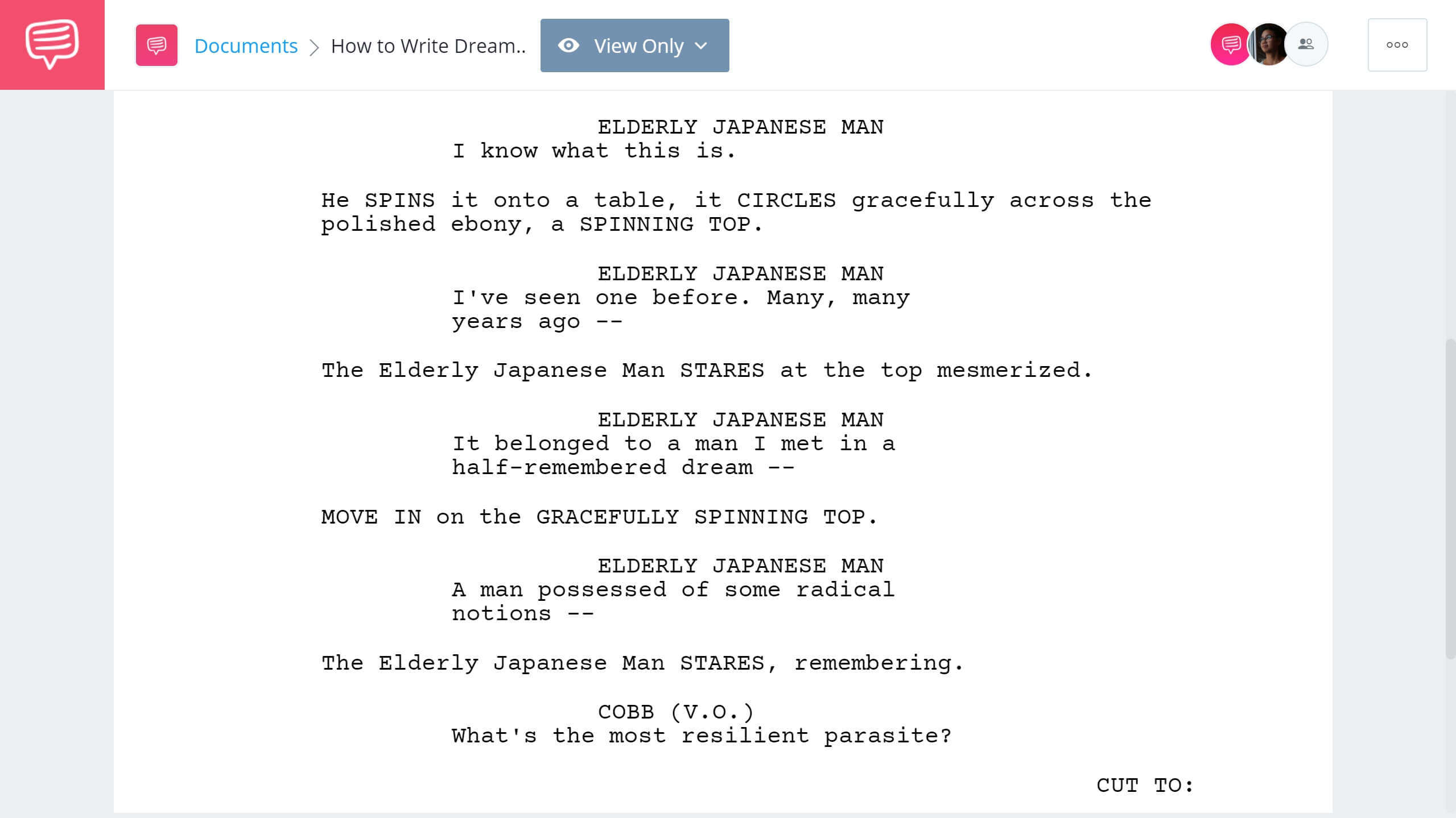 How to Write Dream Sequence Inception Example StudioBinder Shot Listing Software