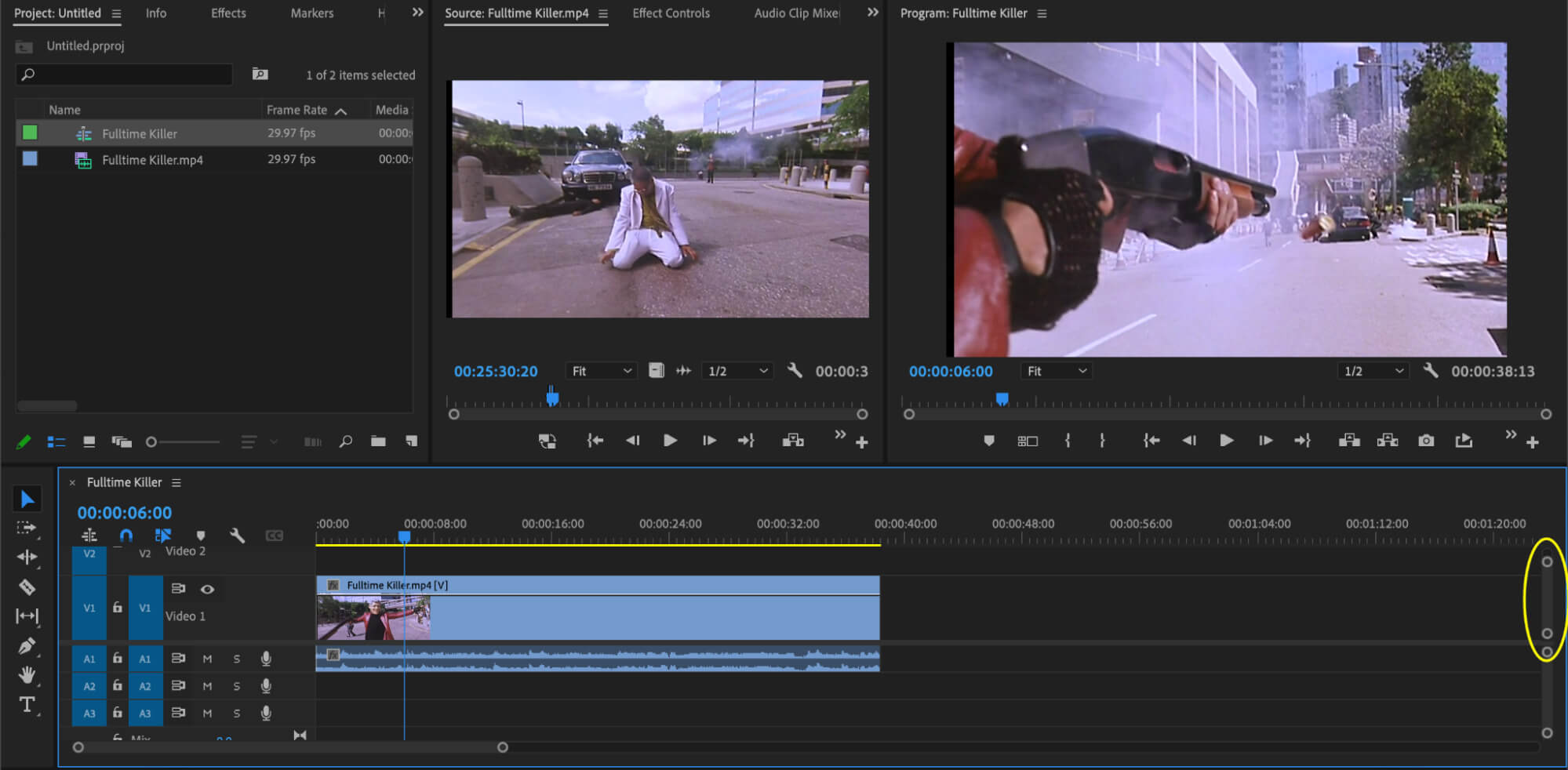 Enlarge your view of the video track