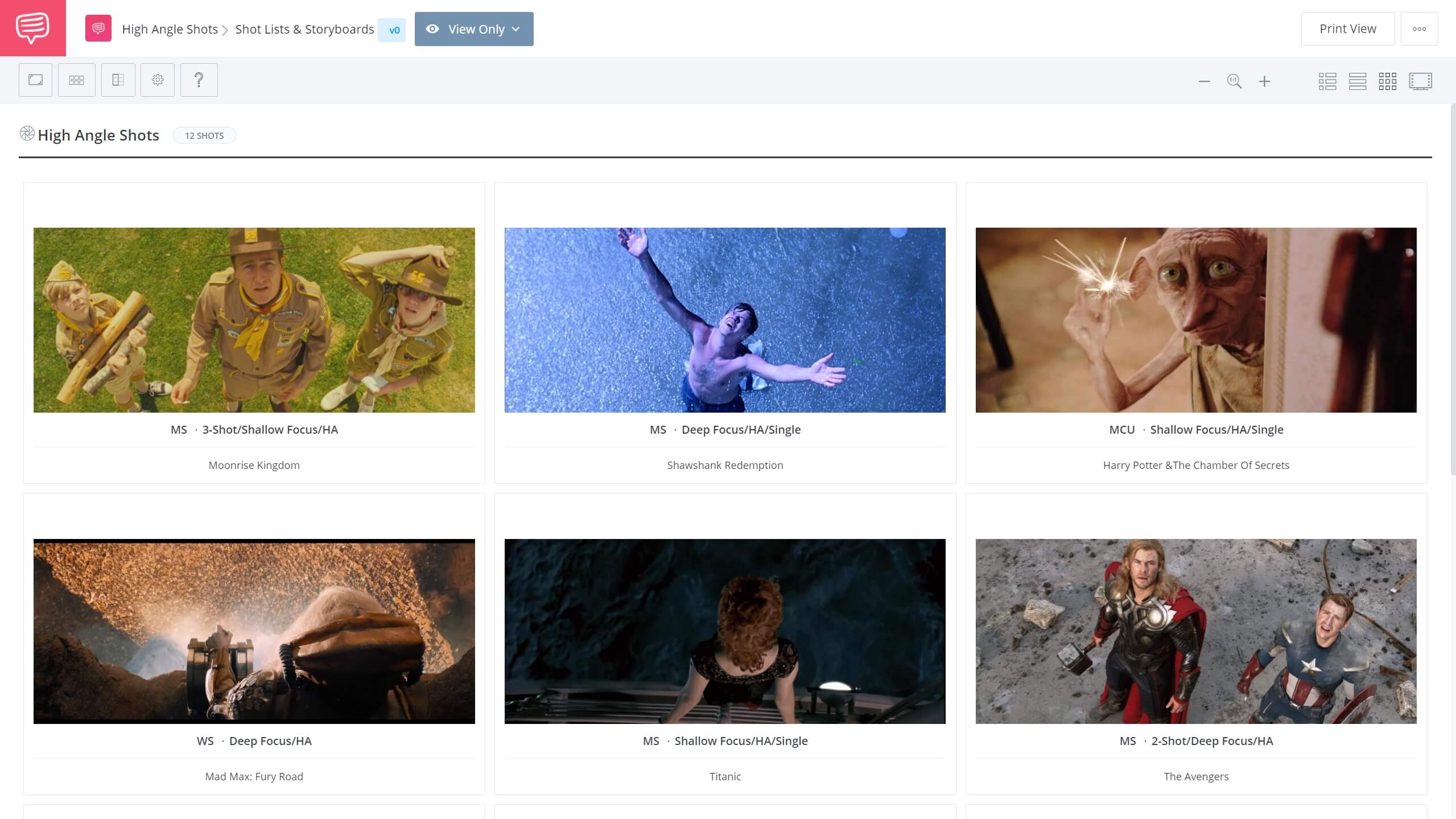 High Angle Shots High Angle Shot Storyboard StudioBinder Shot Listing Software