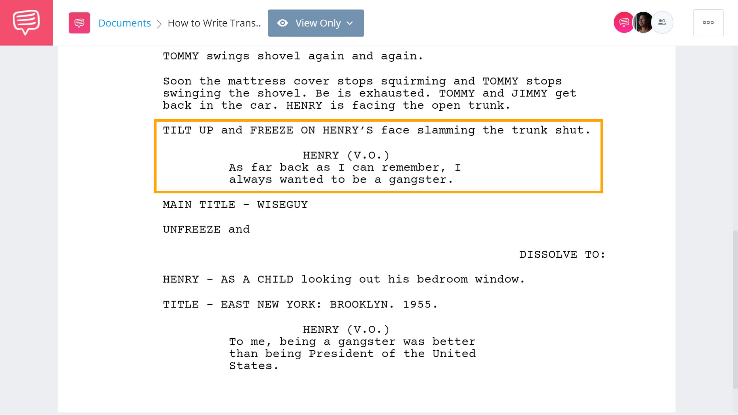 how-to-write-transitions-in-a-script-tips-formatting