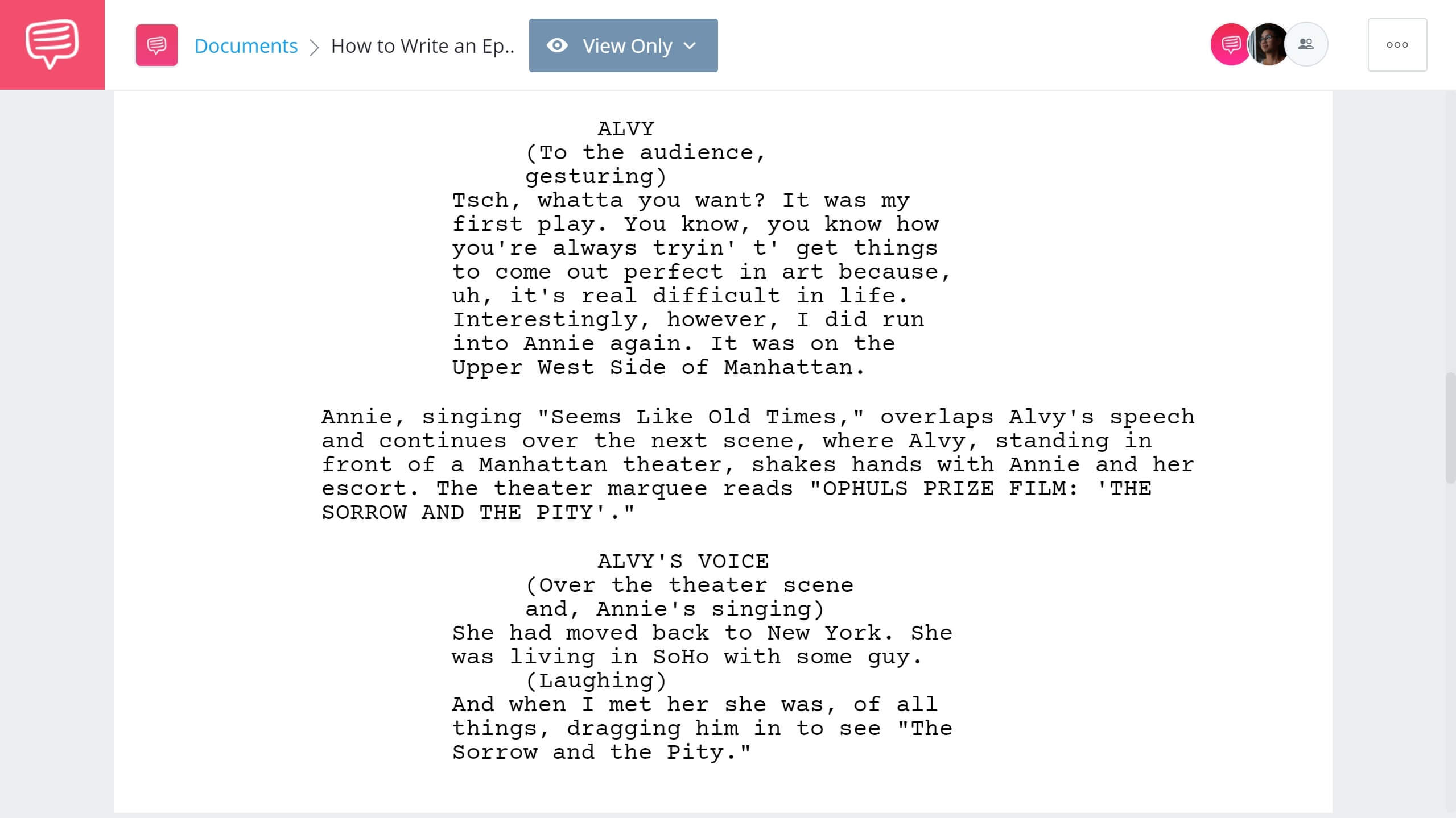 How to Write an Epilogue Annie Hall Example StudioBinder Screenwriting Software