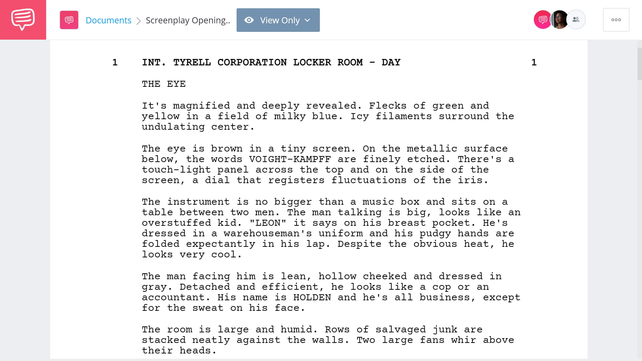 Screenplay Opening Scene Blade Runner Opening Scene StudioBinder Screenwriting Software