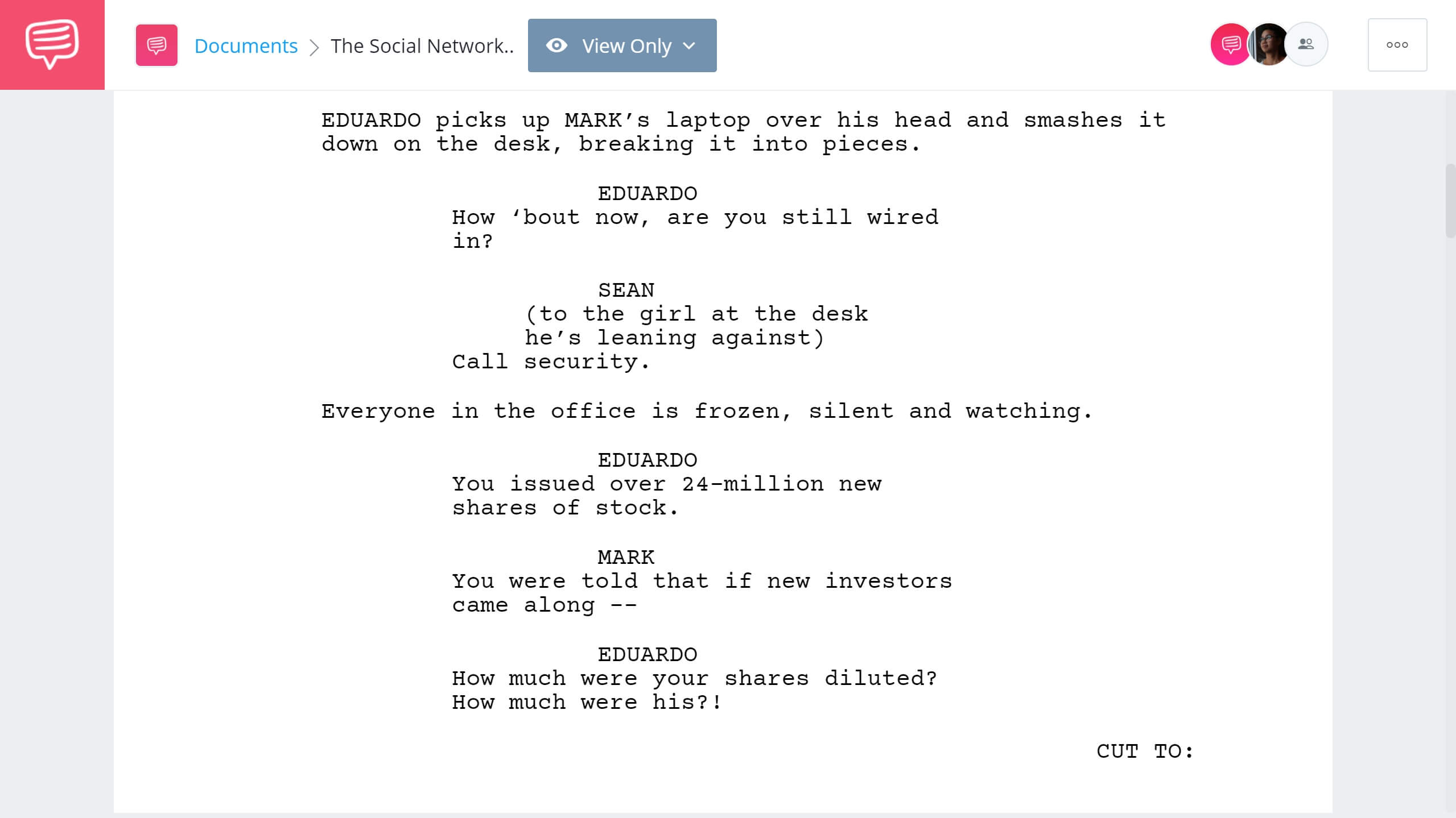 What is Characterization The Social Network Excerpt StudioBinder Screenwriting Software
