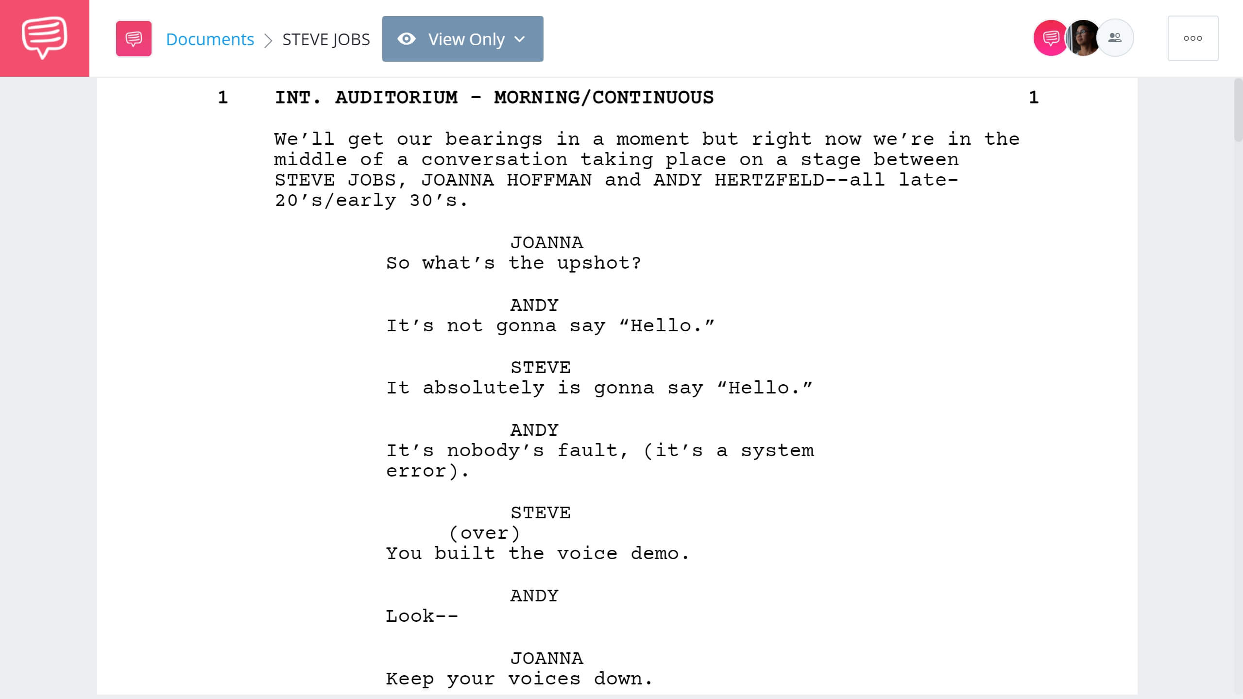 Aaron Sorkin Screenplays Steve Jobs Script StudioBinder Screenwriting Software