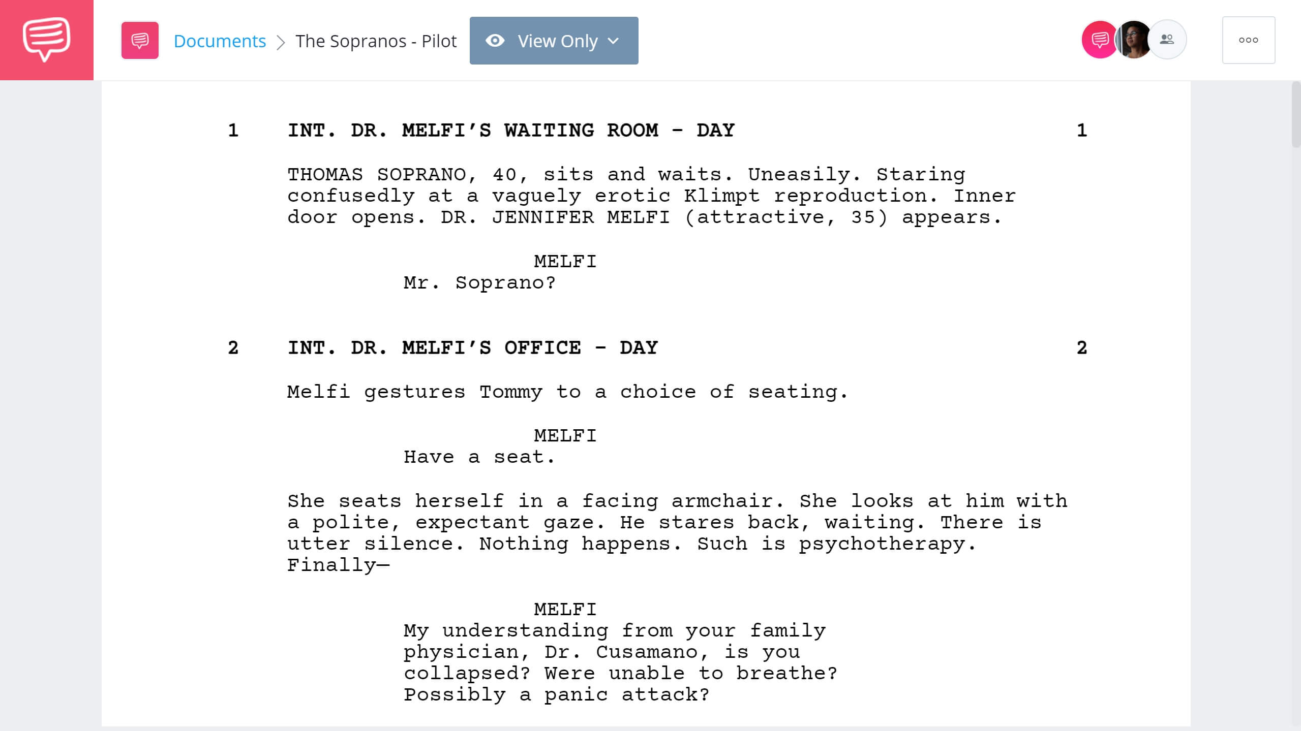 The Sopranos Pilot Script Teardown Full Script PDF Download StudioBinder Screenwriting Software