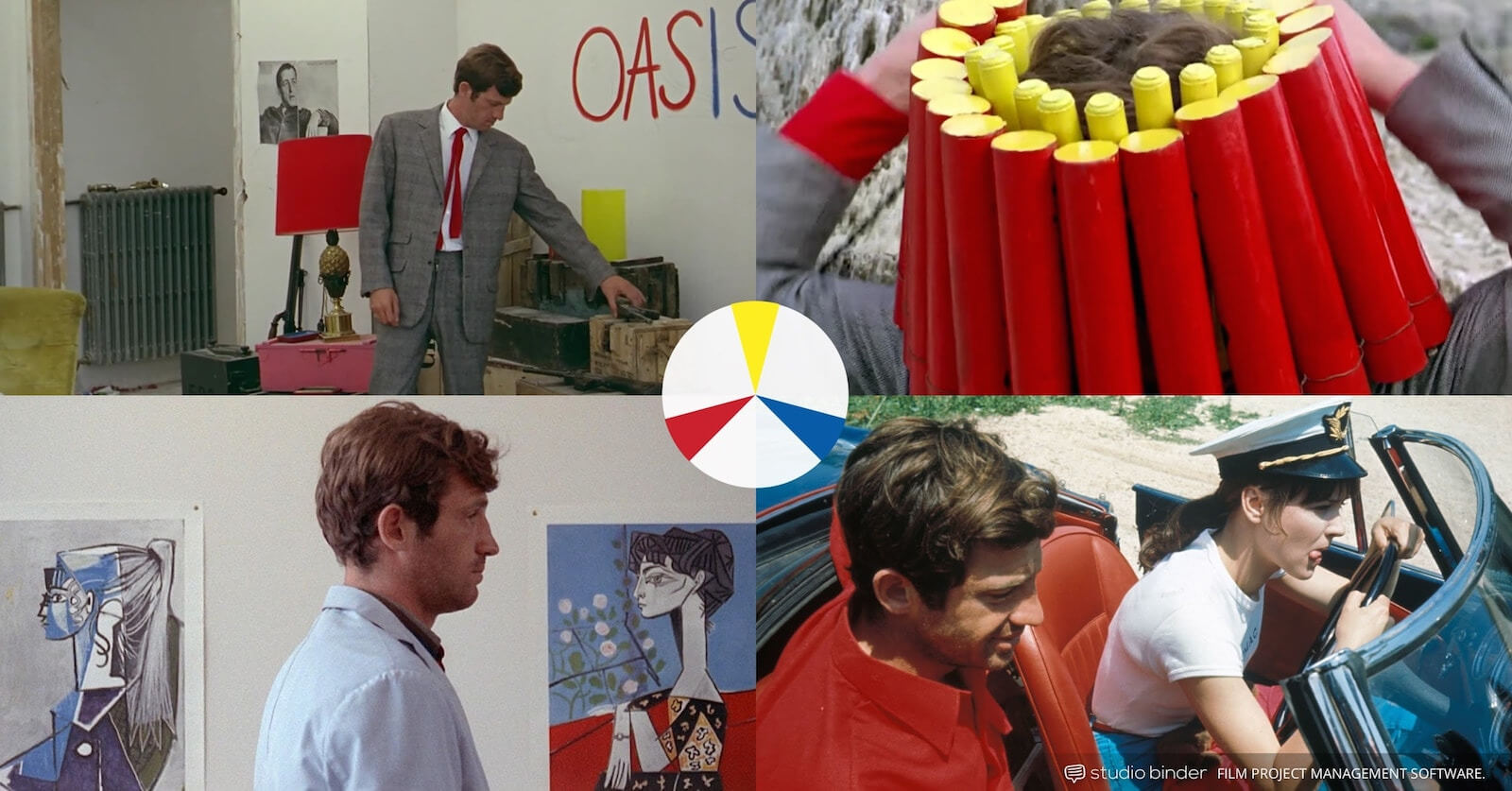 Red yellow and blue triadic color scheme