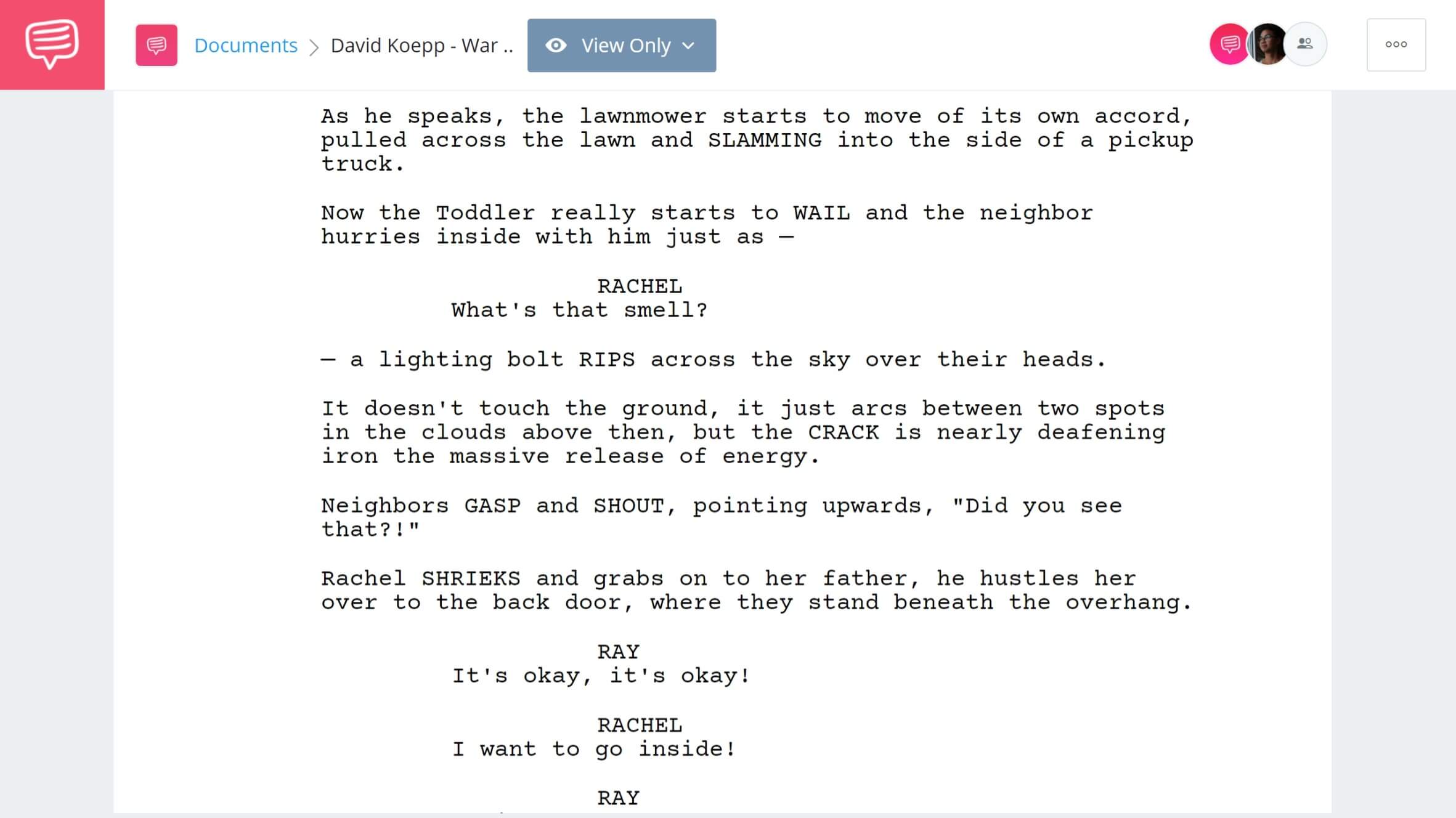 David Koepp Analysis War of the Worlds Second Scene Example StudioBinder Screenwriting Software
