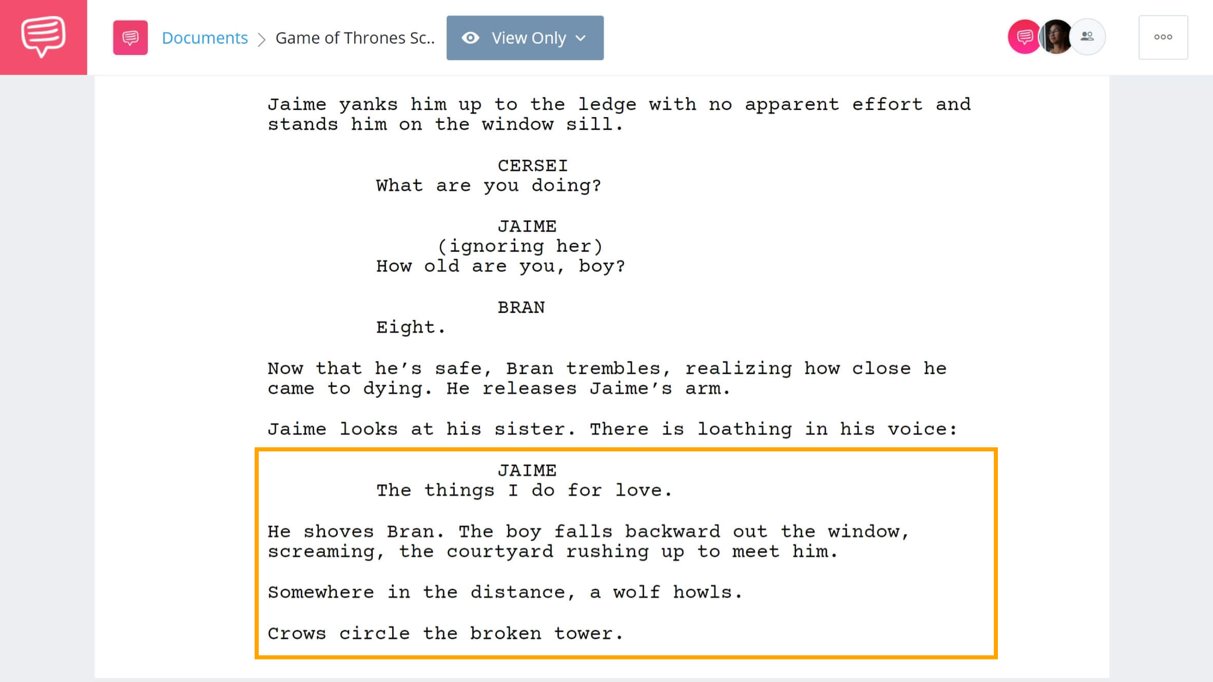 Game of Thrones Script Teardown Ending StudioBinder Screenwriting Software