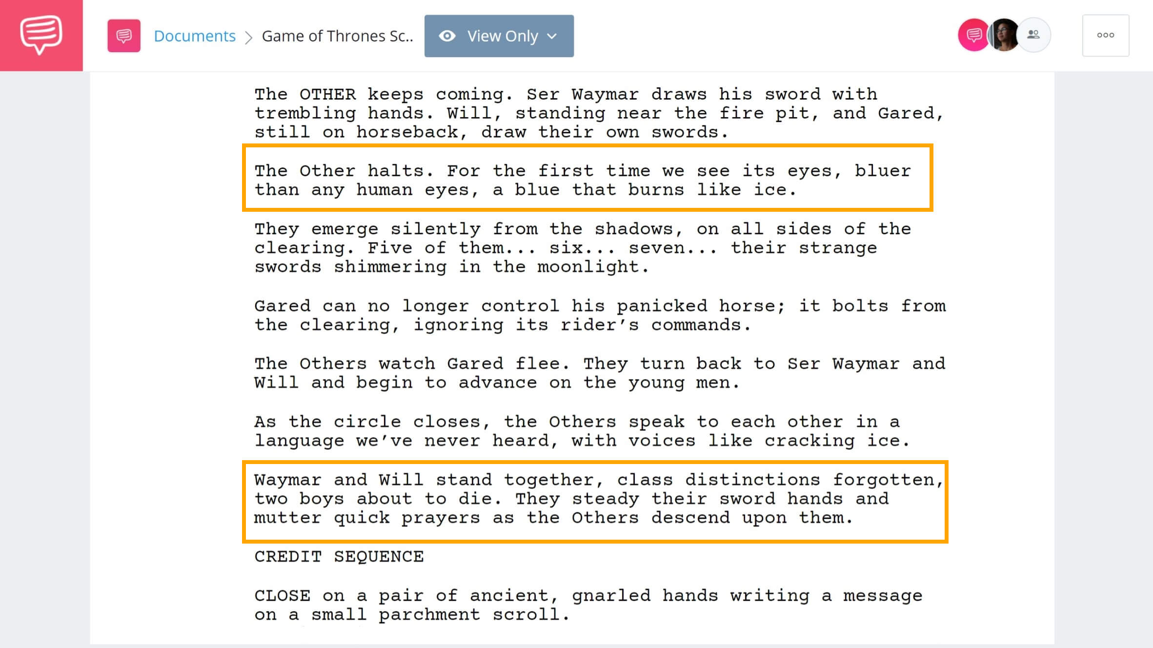 Game of Thrones Script Teardown Epilogue StudioBinder Screenwriting Software