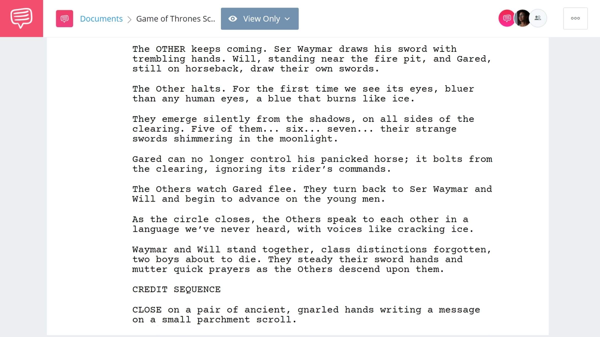 Game of Thrones Script Teardown Full Script PDF Download StudioBinder Screenwriting Software
