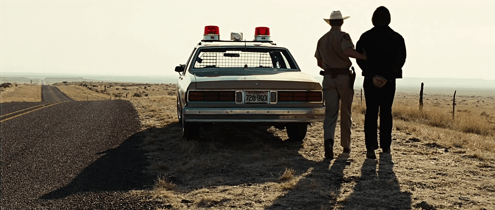 Hard lighting in film No Country for Old Men