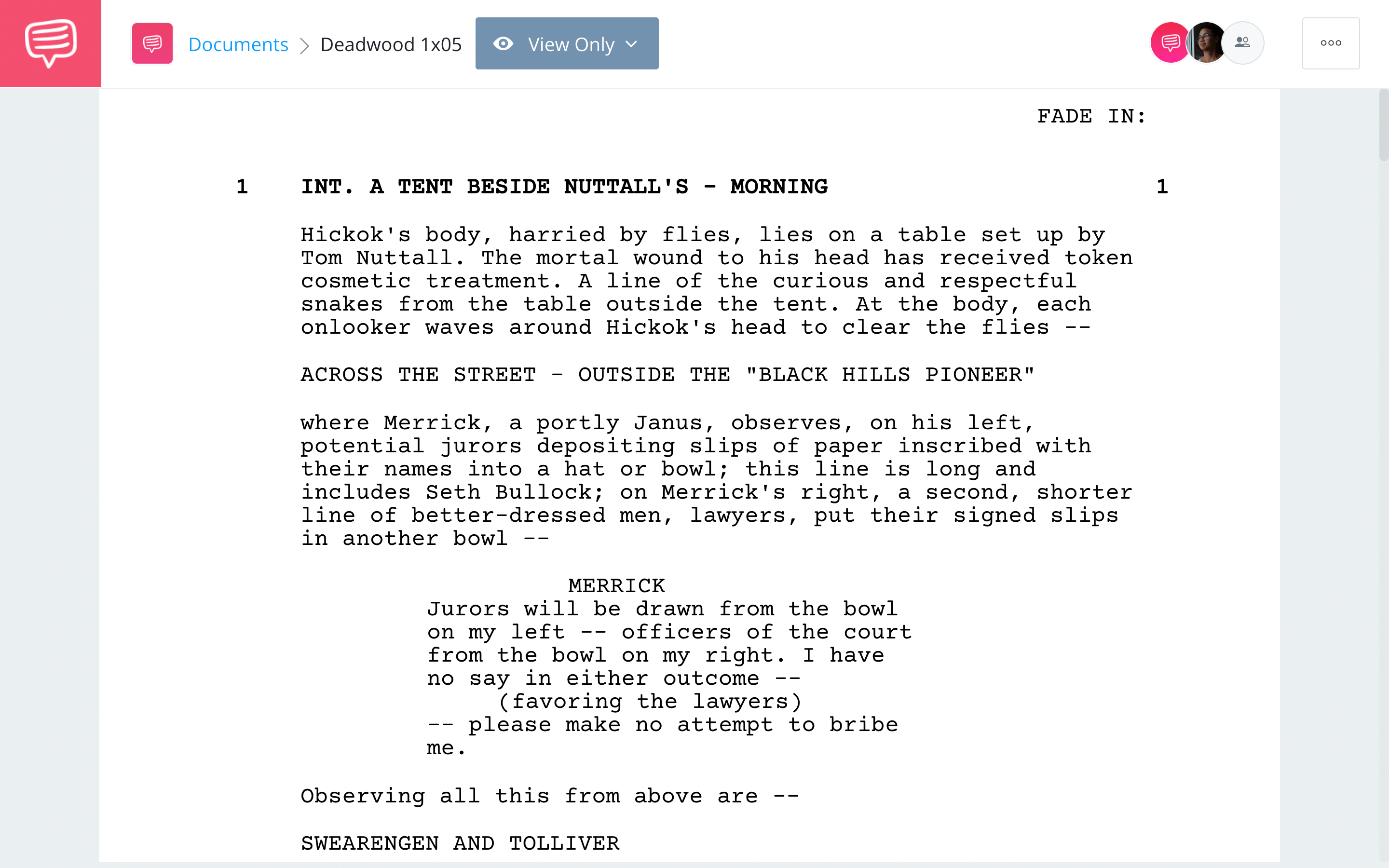 tv show script