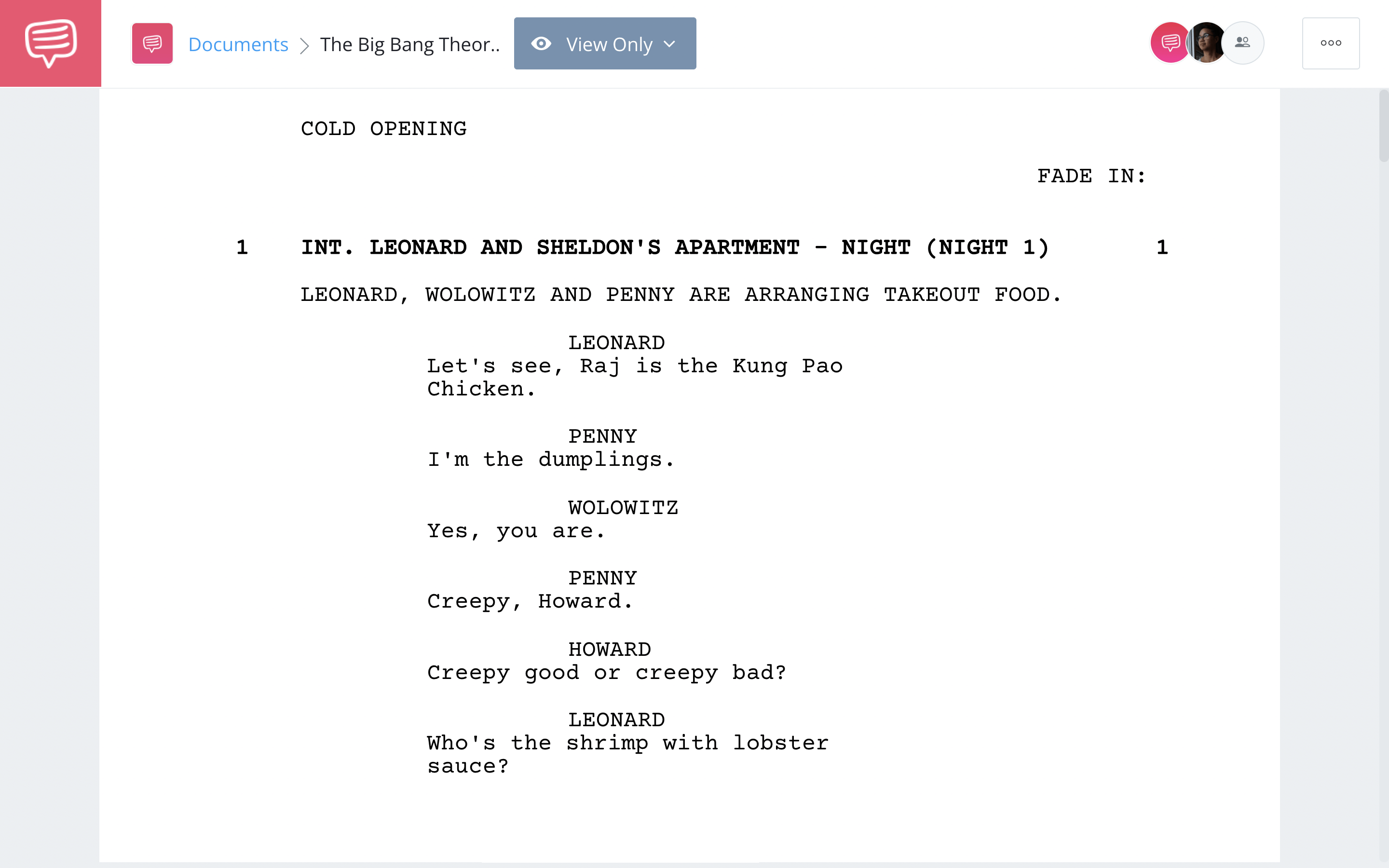 tv show script