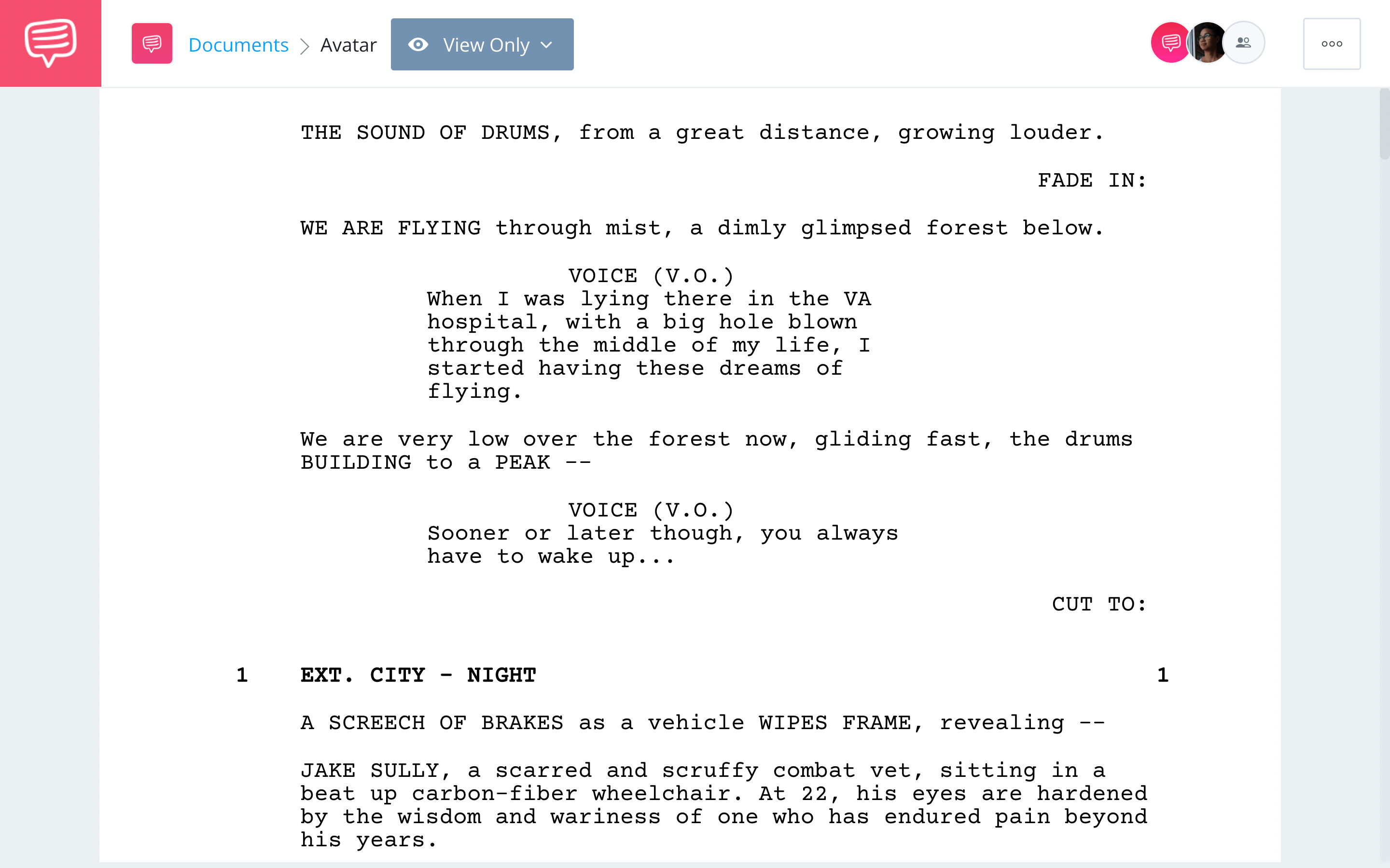 Avatar Script Teardown Full Script PDF Download StudioBinder Screenwriting Software