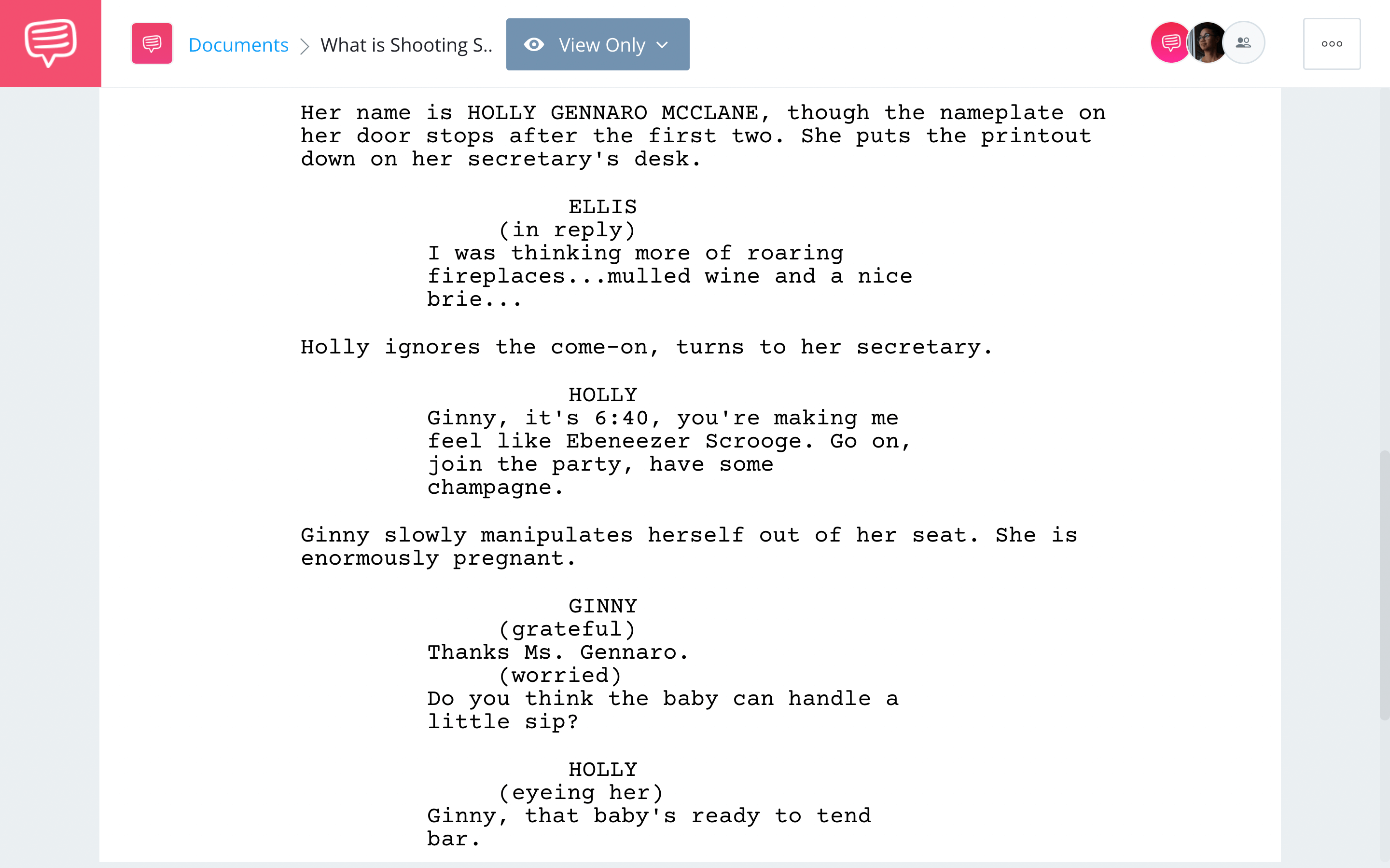 What is a Shooting Script Actors Directions Example StudioBinder Screenwriting Software