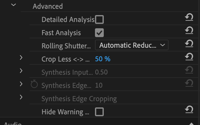 Advanced fine tuning options