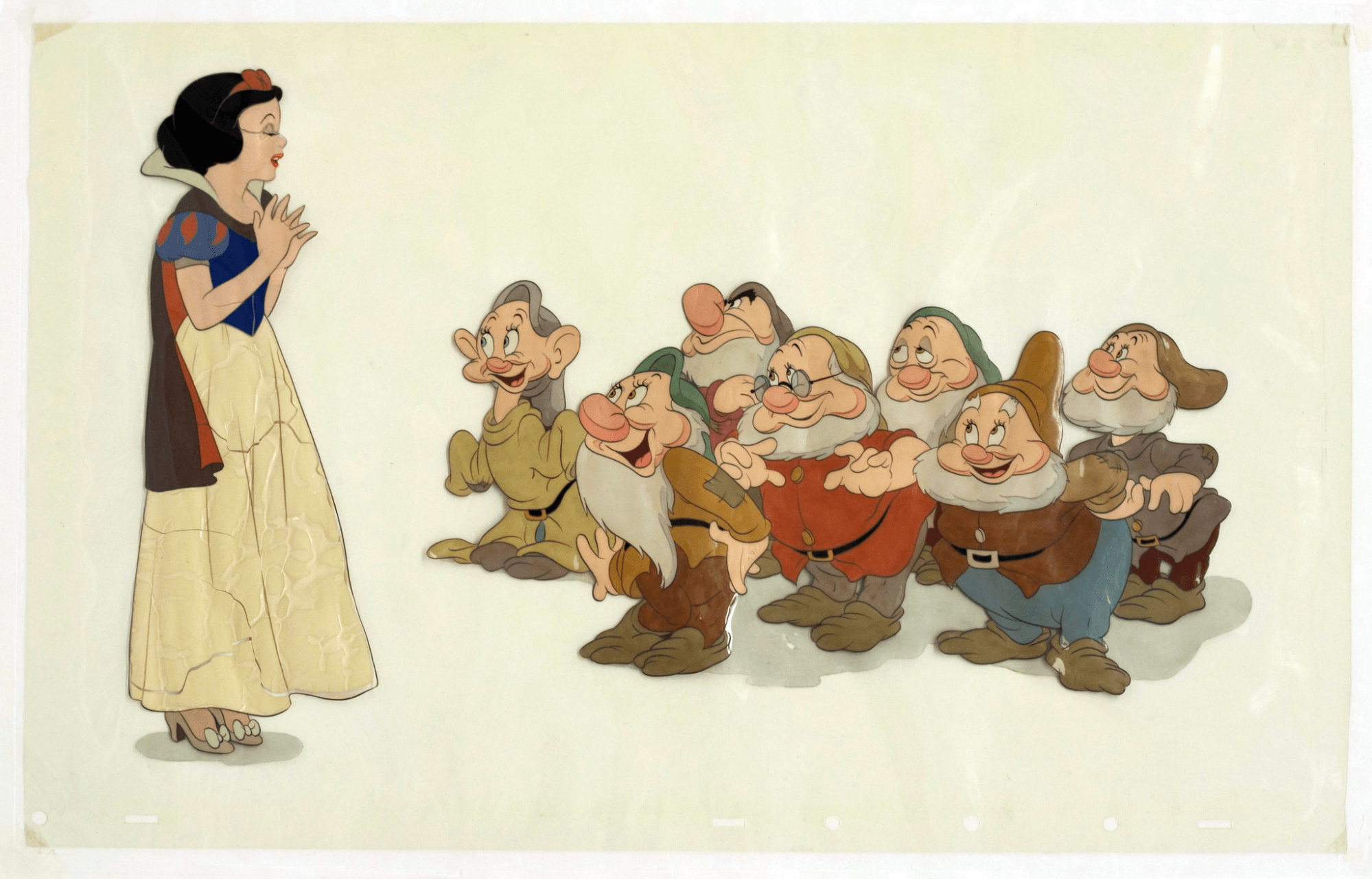 An animation cel from Snow White and the Seven Dwarfs
