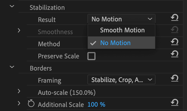 How to remove motion altogether