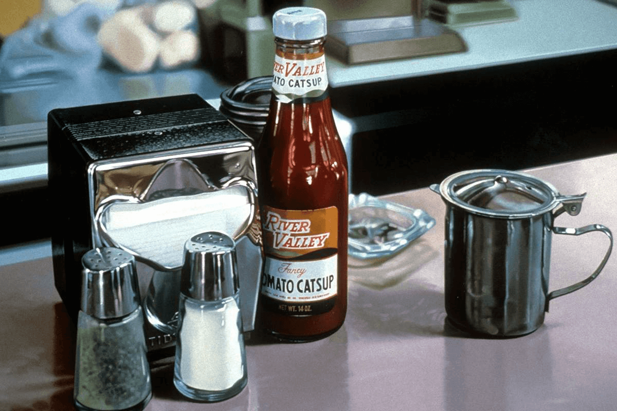 One of many diner centric photorealist paintings by Ralph Goings