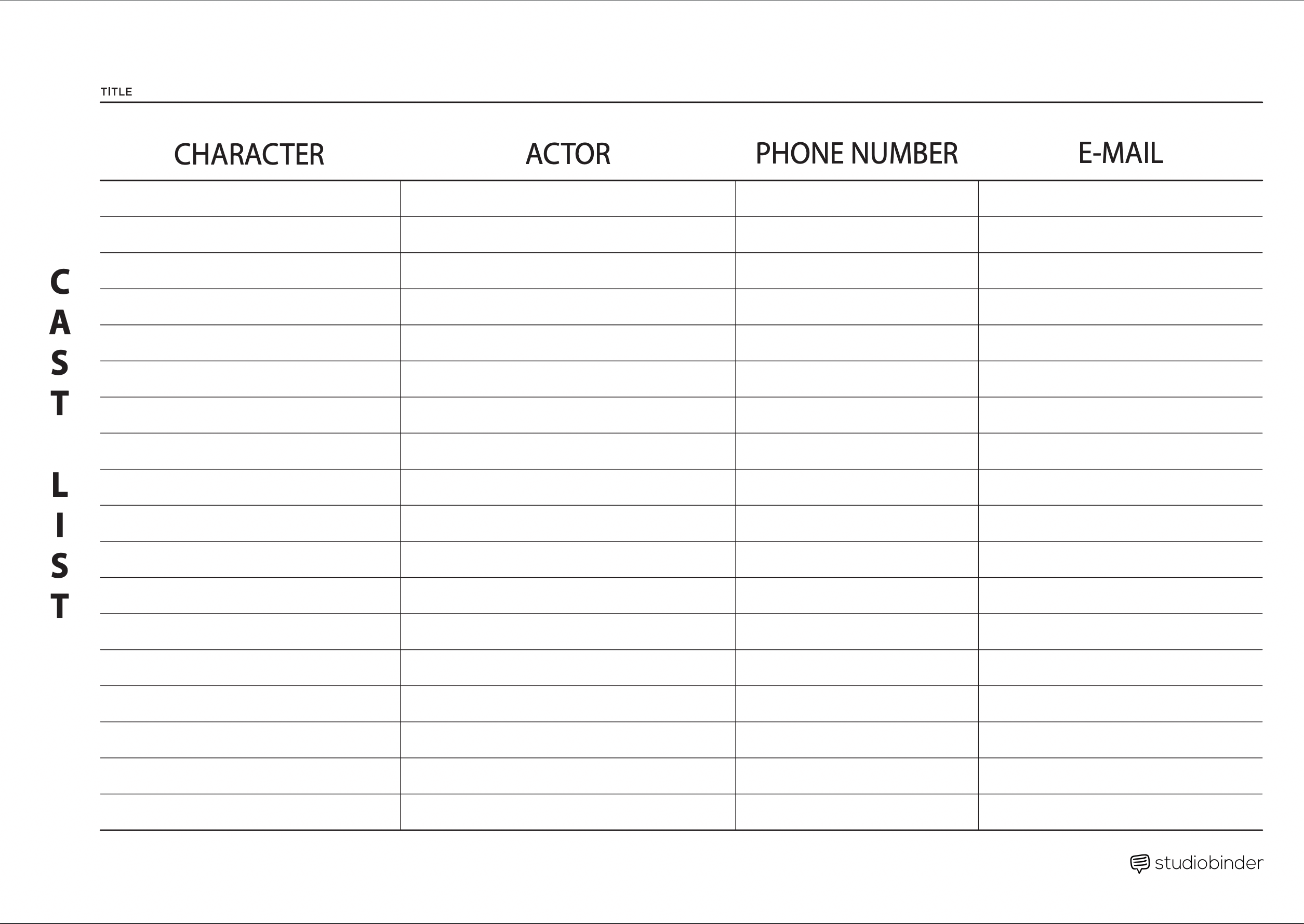 talent show sign up sheet template