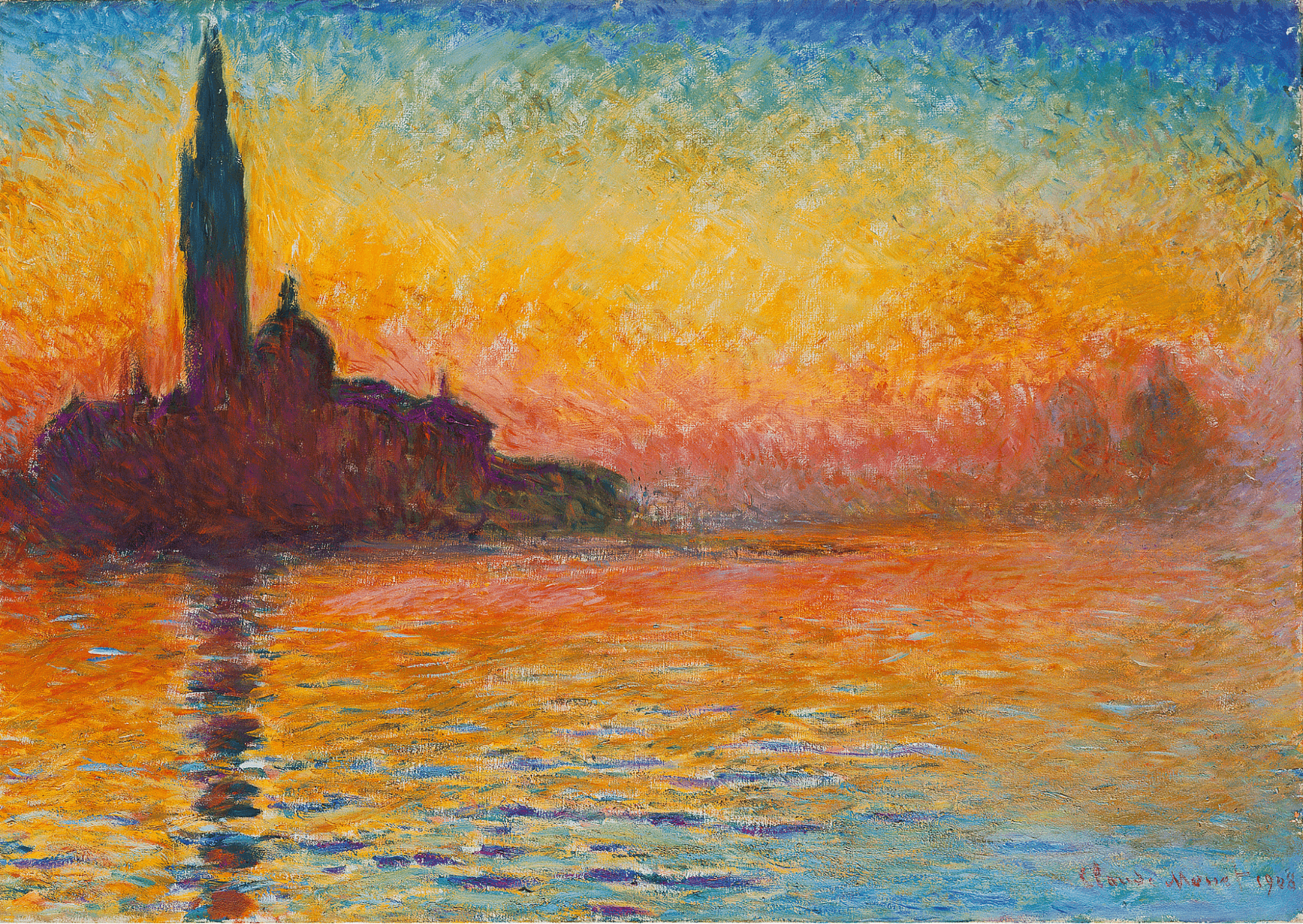 What is Composition in Art San Giorgio Maggiore at Dusk — Claude Monet