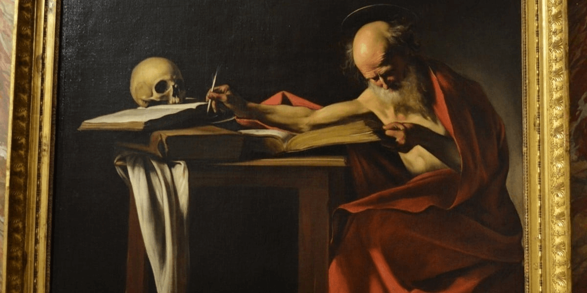 What is Contrast in Art Saint Jerome Writing by Carvaggio — examples of contrast in art