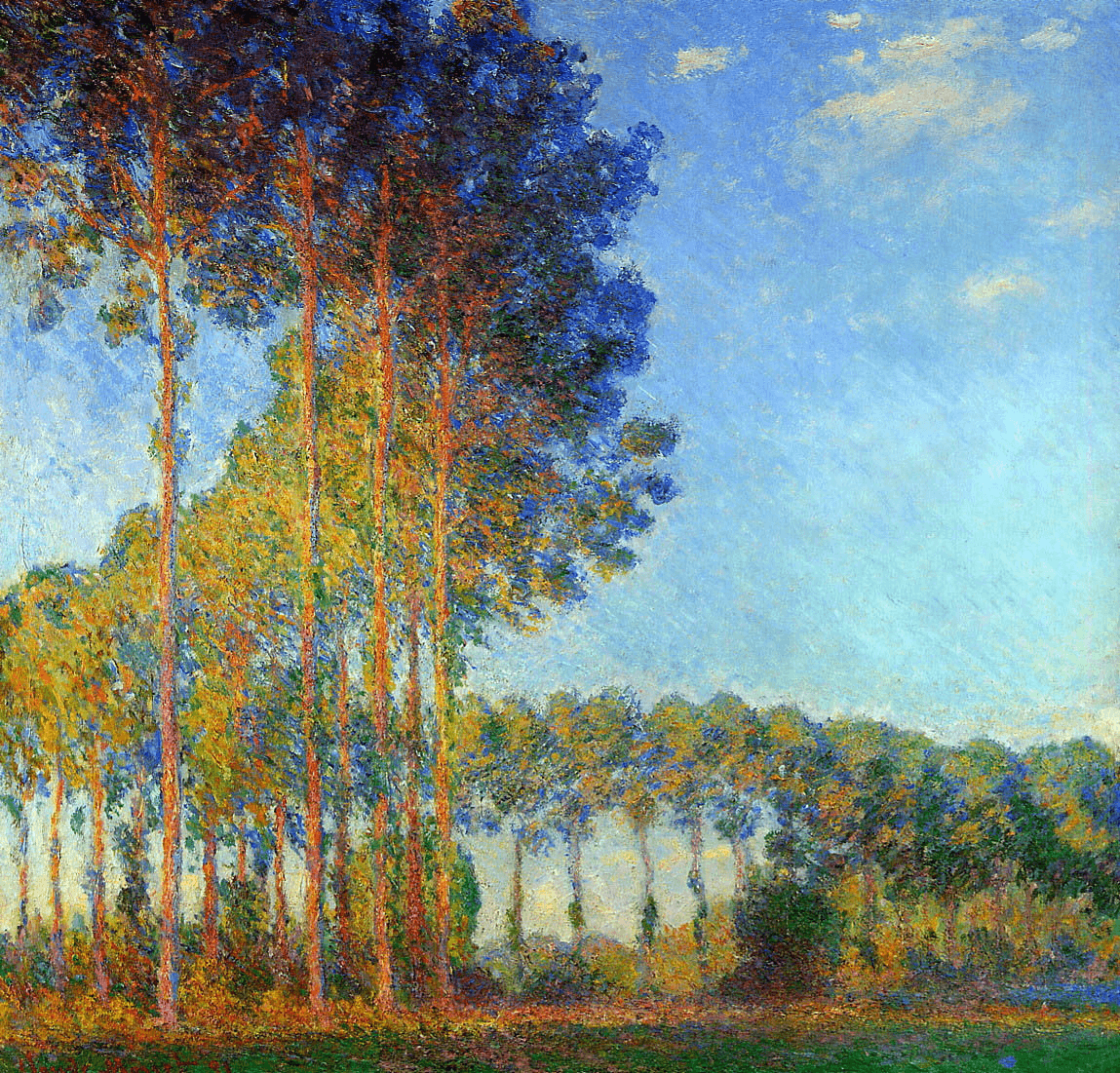 What is Positive and Negative Poplars on the Bank of the Epte by Claude Monet