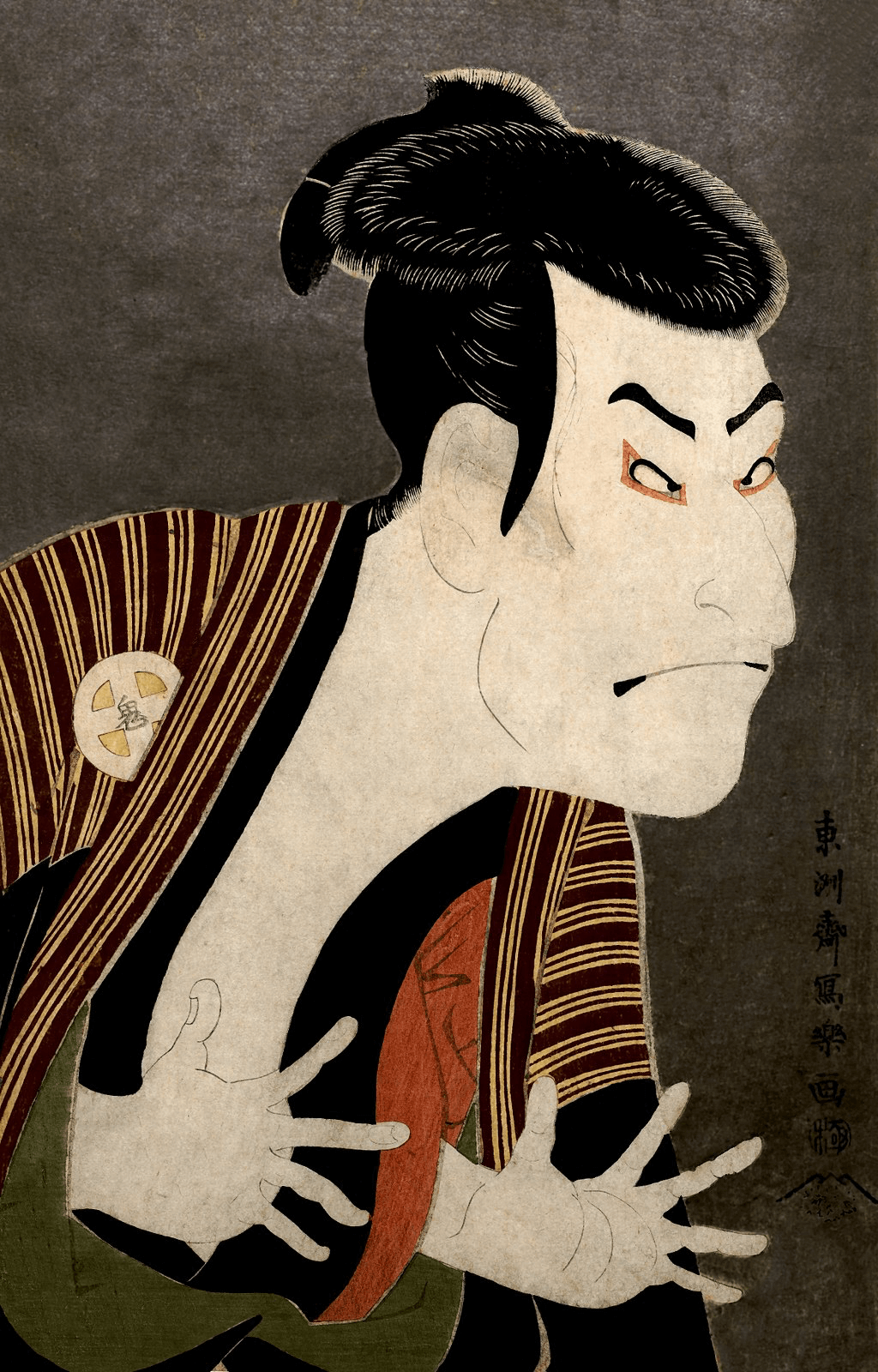 Ukiyo e Paintings • Otani Oniji III as Yakko Edobei in The Colored Reins of a Loving Wife by Toshusai Sharaku