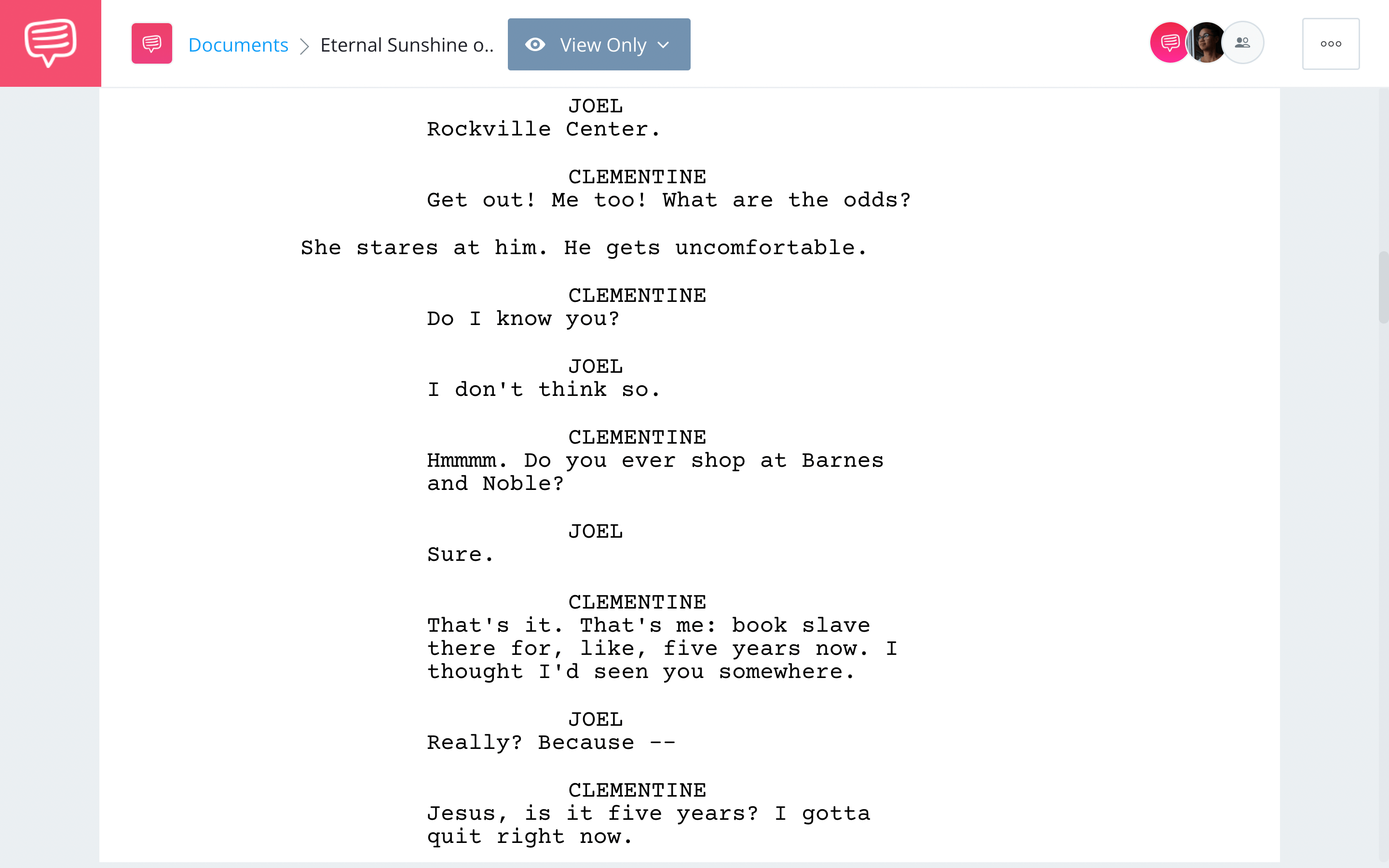 Eternal Sunshine of the Spotless Mind Script Teardown First Meeting StudioBinder Screenwriting Software