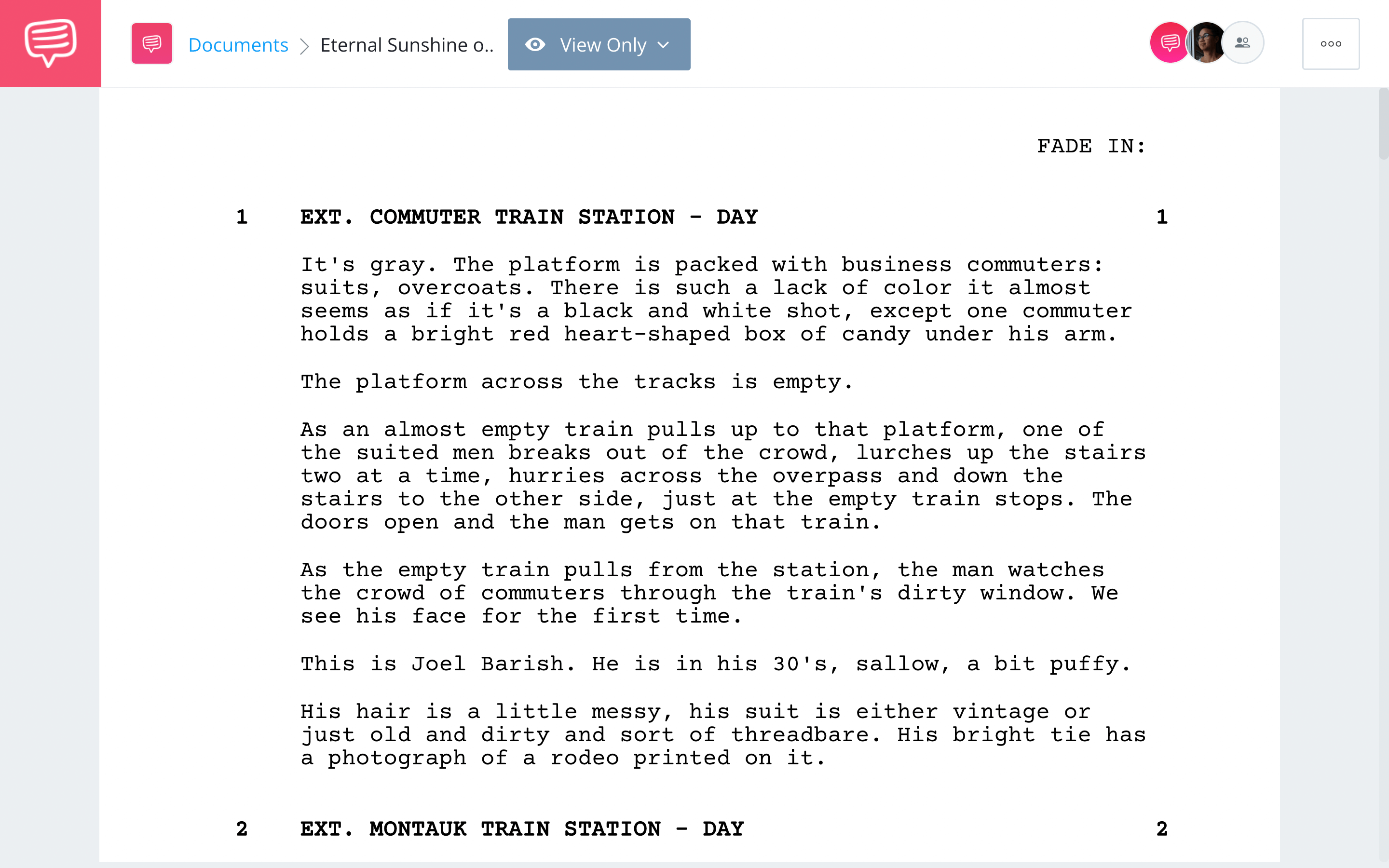 Eternal Sunshine of the Spotless Mind Script Teardown Full Script PDF Download StudioBinder Screenwriting Software
