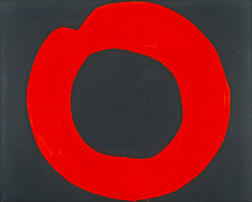 Art History Timeline Red Circle on Black Jiro Yoshihara