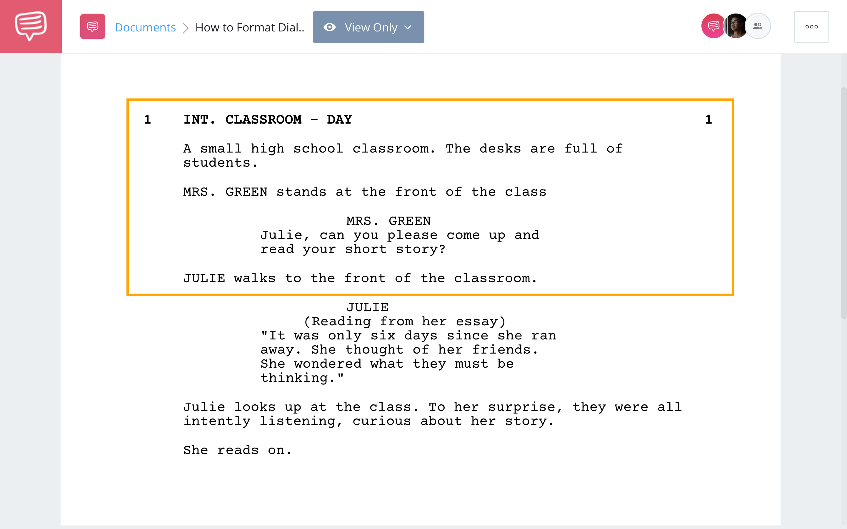 How to Format Dialogue in a Script — Screenwriting 101