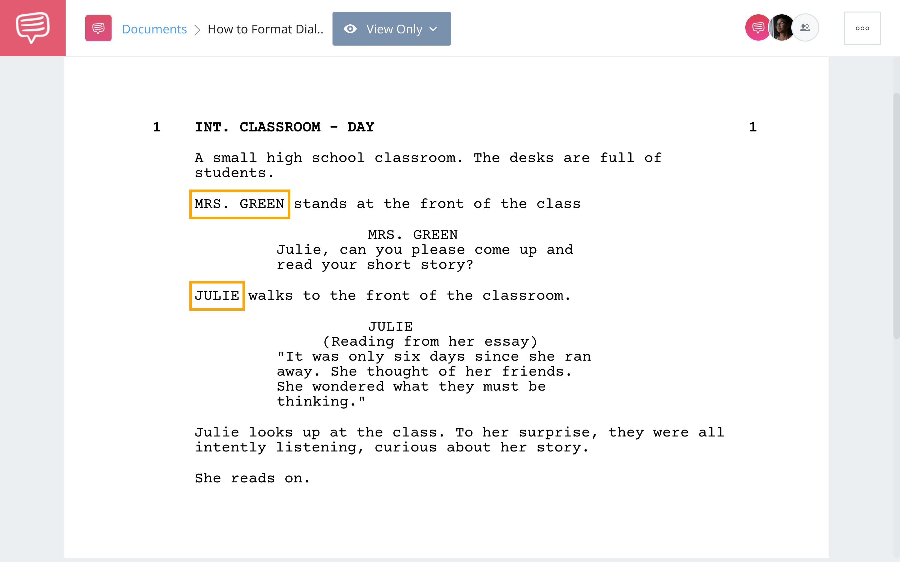 How to Write a Character Cue in a Screenplay