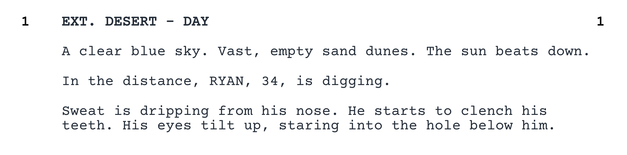 How to Write a Scene Description Actions Example StudioBinder Screenwriting Software