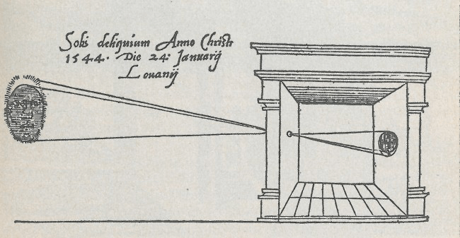 The History of Film When Did Movies Start First Published Picture of Camera Obscura in Gemma Frisius