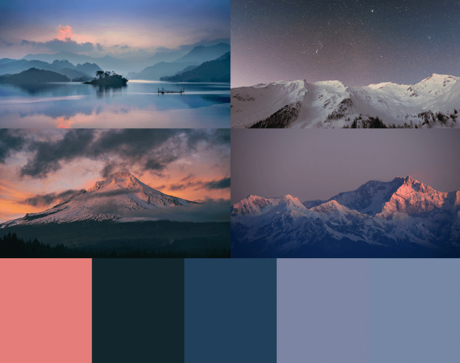 Mood Board Examples in Film Art and Design Landscape photography moodboard example