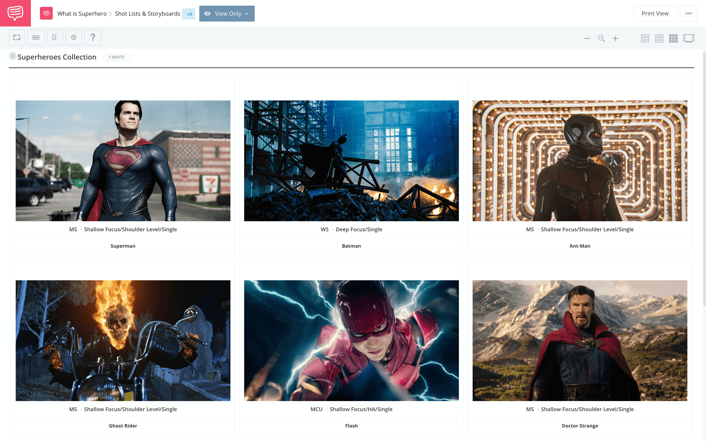 What is a Superhero Superheroes Collection StudioBinder Shot Listing Software