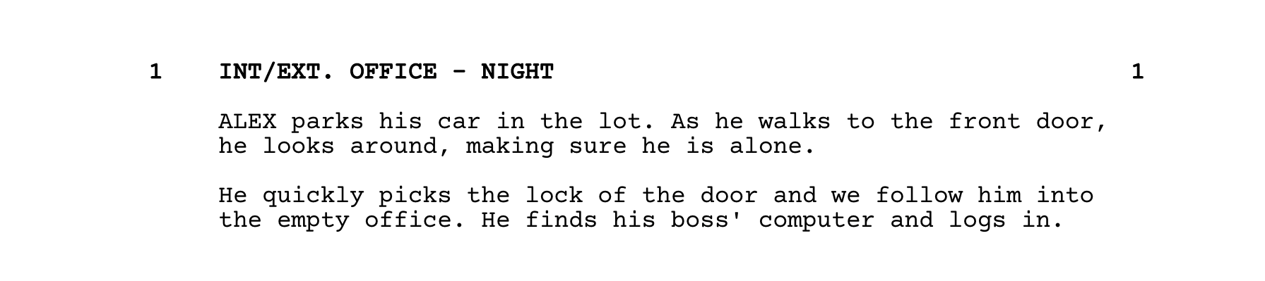 How to Write a Scene Heading in a Script Single Shot