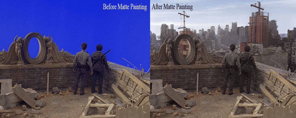 What is Matte Painting in Movies Digital matte painting example