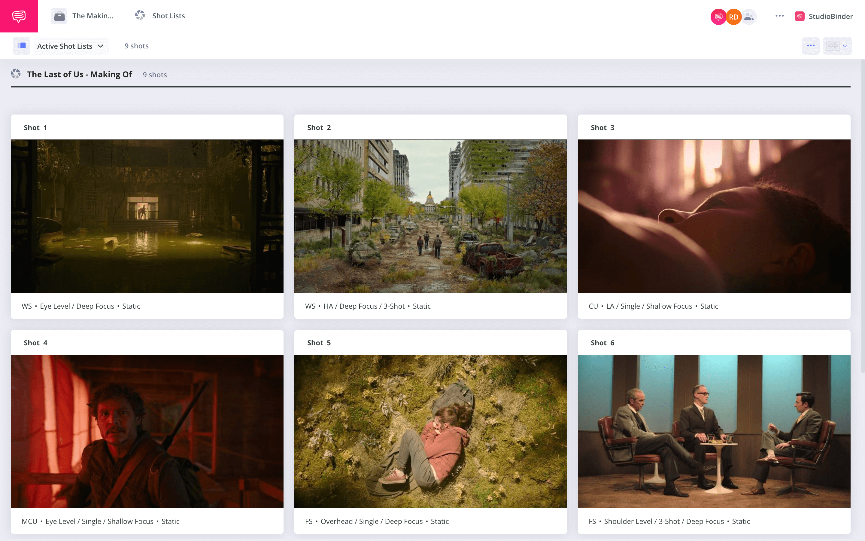 The Making of the Last of Us Cinematography Collection StudioBinder Shot Listing Software