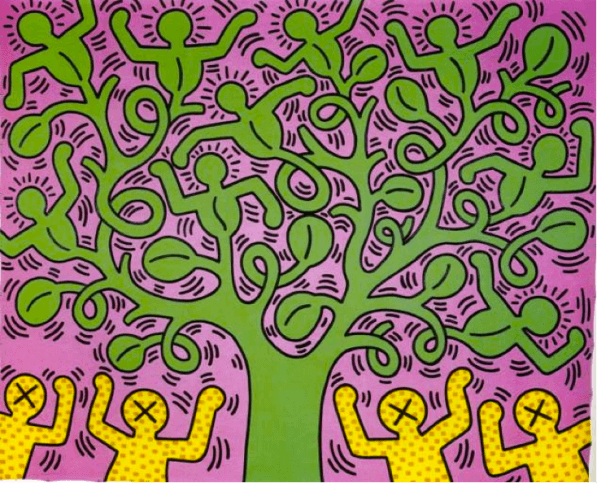 What is Rhythm in Art Tree of Life by Keith Haring Art rhythm examples