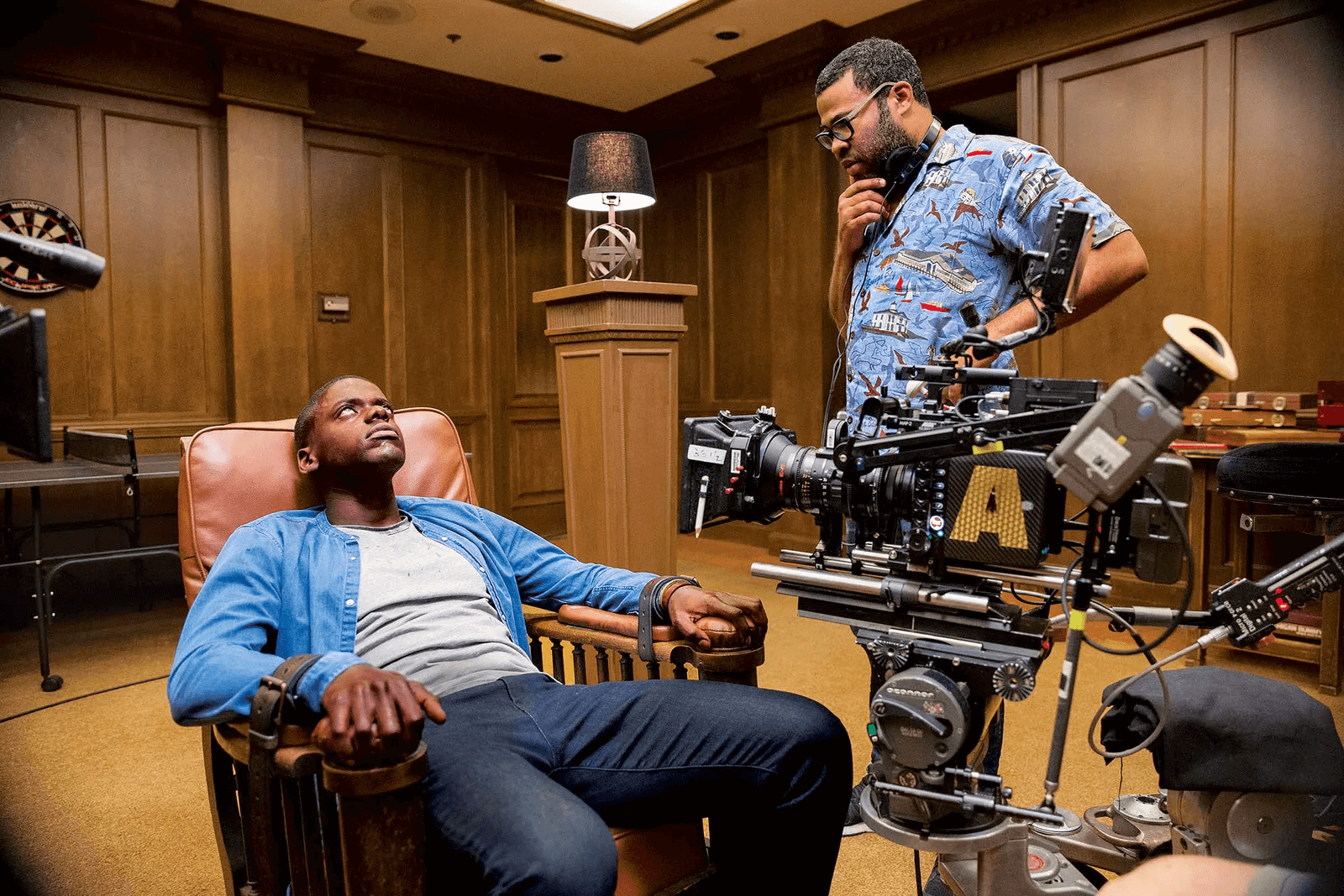 How to Write Dialogue Jordan Peele on the set of Get Out