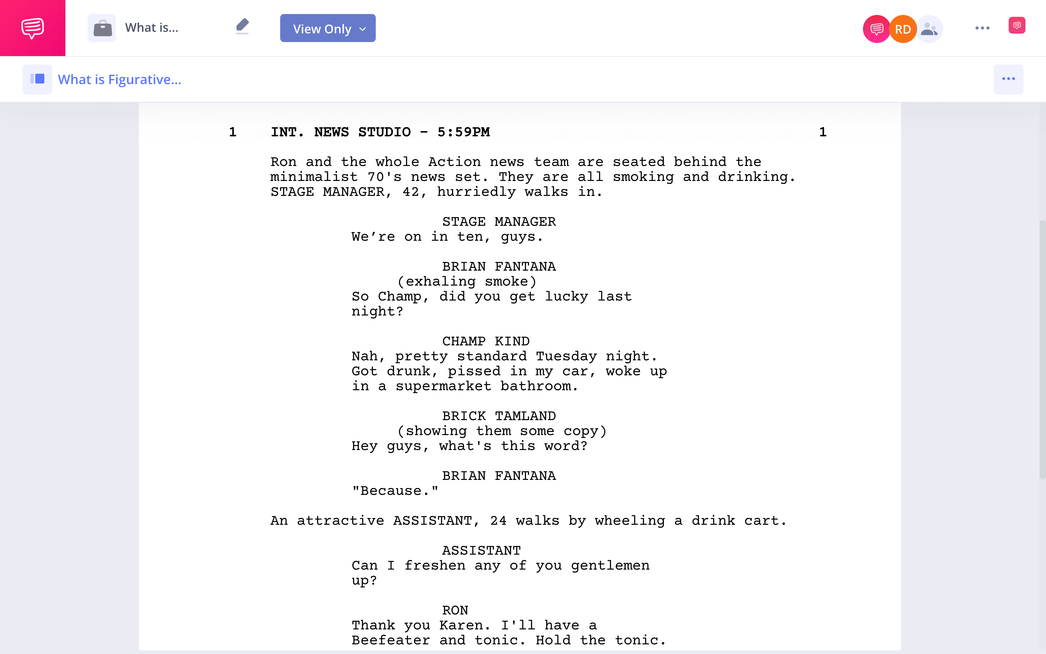 What is Figurative Language Anchorman Euphemism Example in Script StudioBinder Screenwriting Software