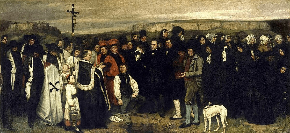 What is Naturalism in Art A Burial at Ornans () by Gustave Courbet