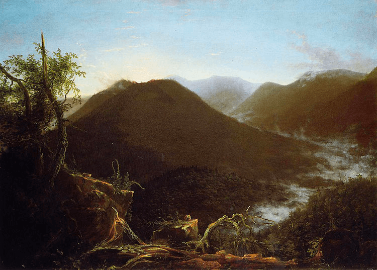 What is Naturalism in Art “Sunrise in the Catskill Mountains by Thomas Cole a naturalist painting