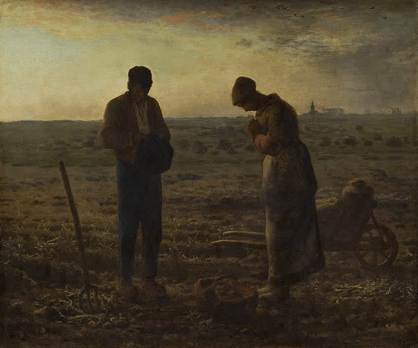 What is Naturalism in Art The Angelus by Jean Francois Millet a realist painting