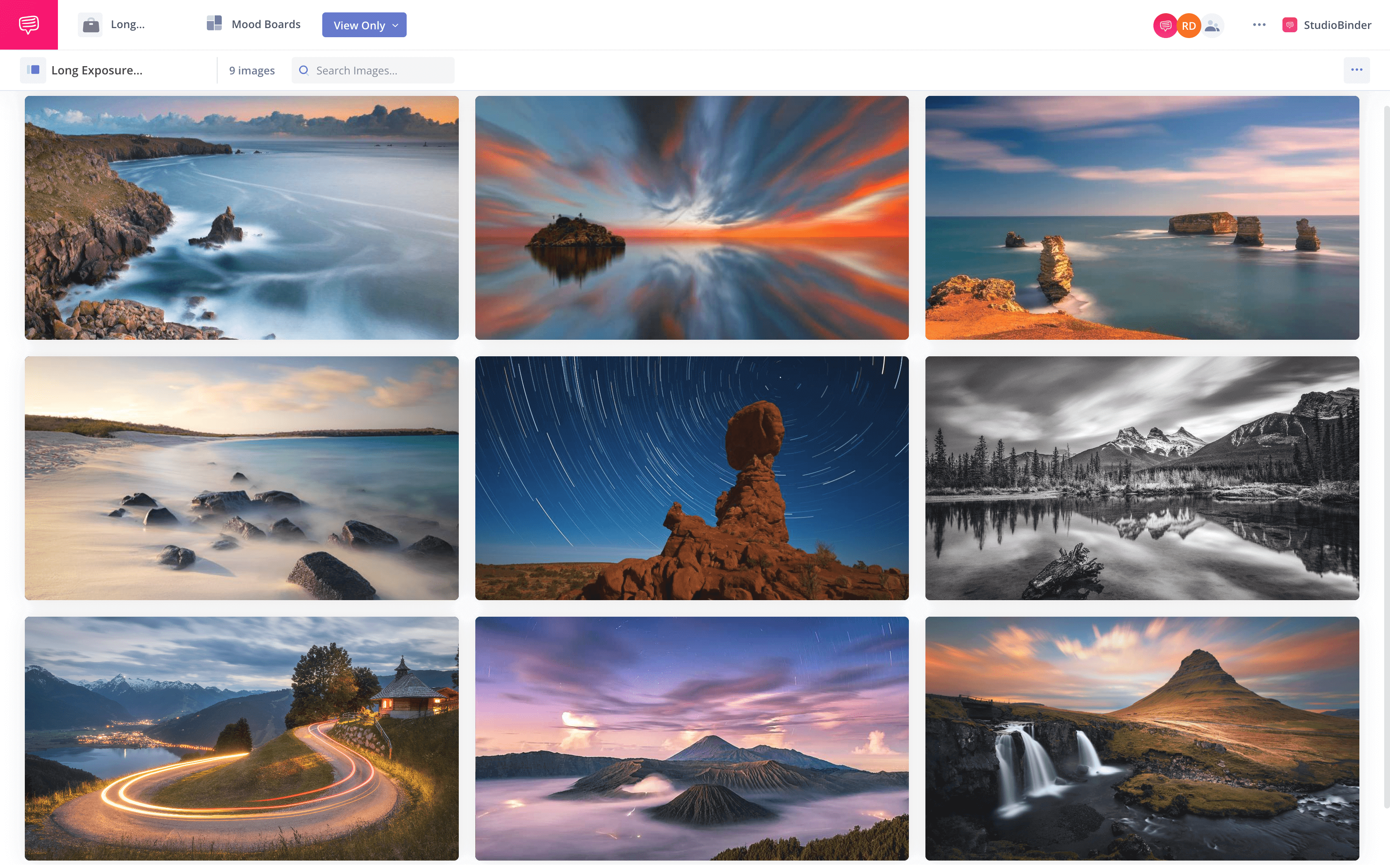 What is Long Exposure Photography Long Exposure Photography Moodboard StuduoBinder Moodboarding Software