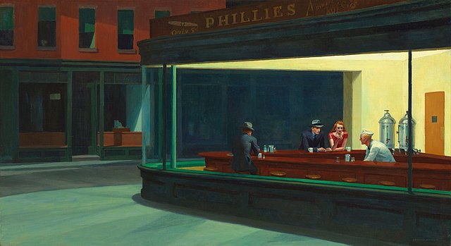 What is a Focal Point in Art Nighthawks by Edward Hopper StudioBinder