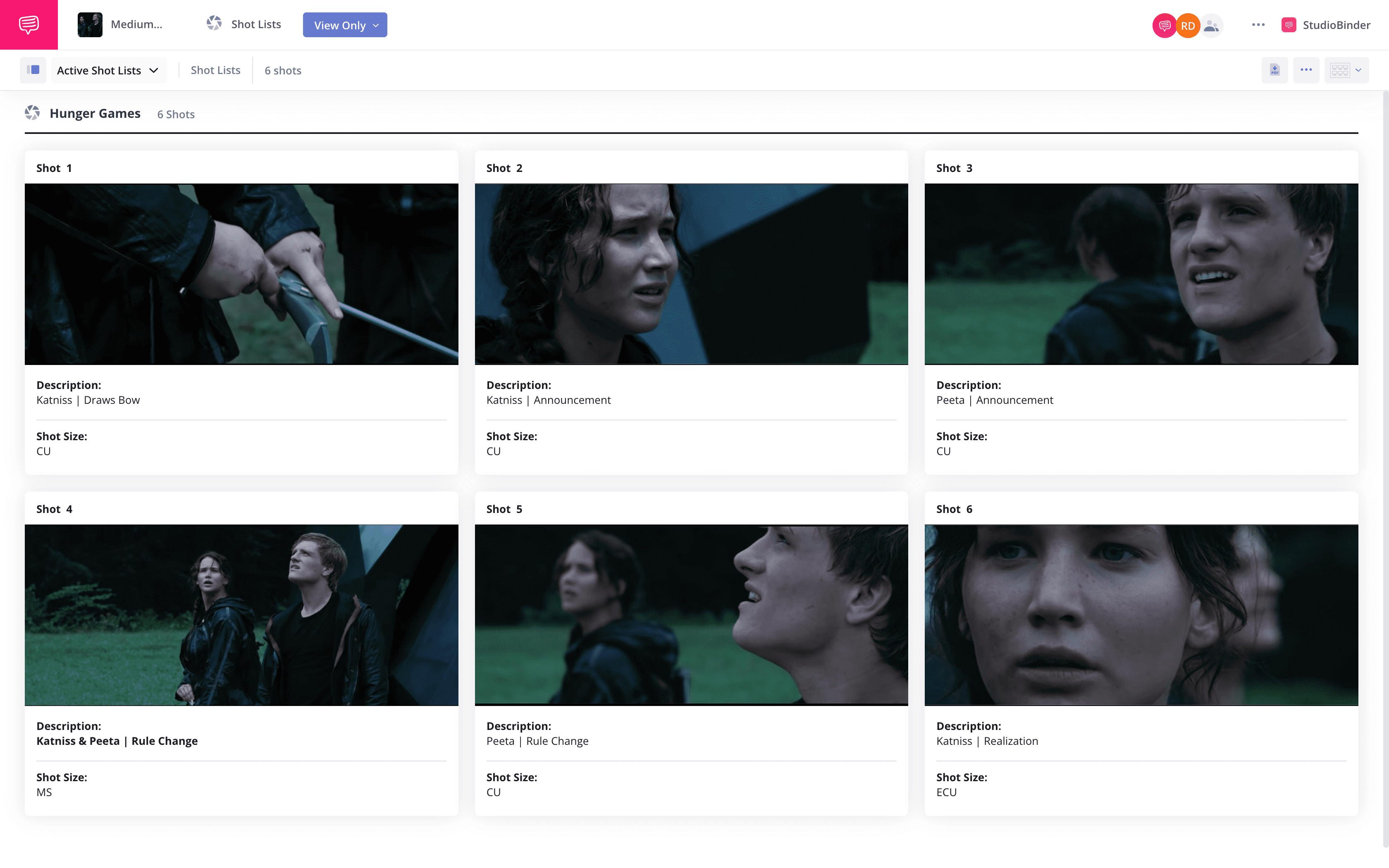 What is Medium Shot Hunger Games Shot List StudioBinder Shot Listing Software